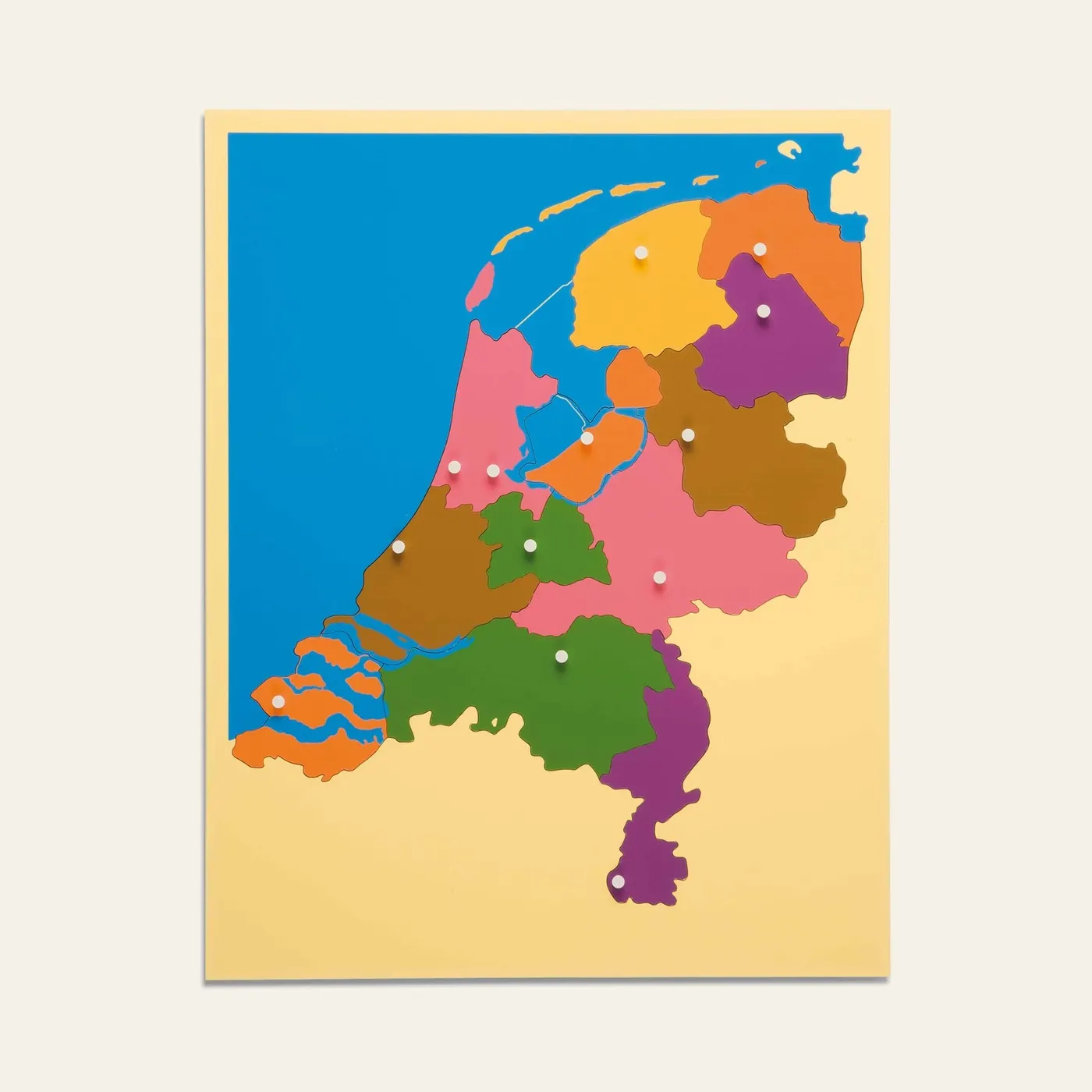 Puzzle Map: The Netherlands: Montessori material | Faborino