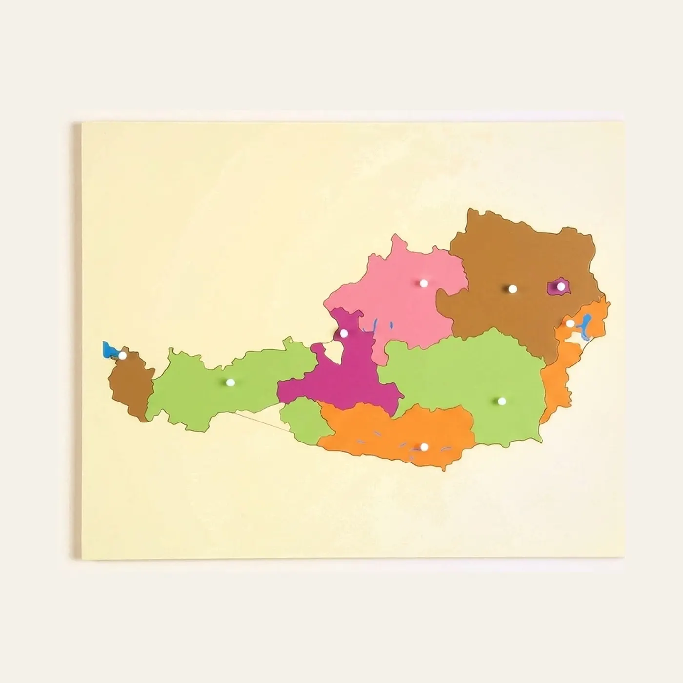 Puzzle Map: Austria: Montessori material | Faborino