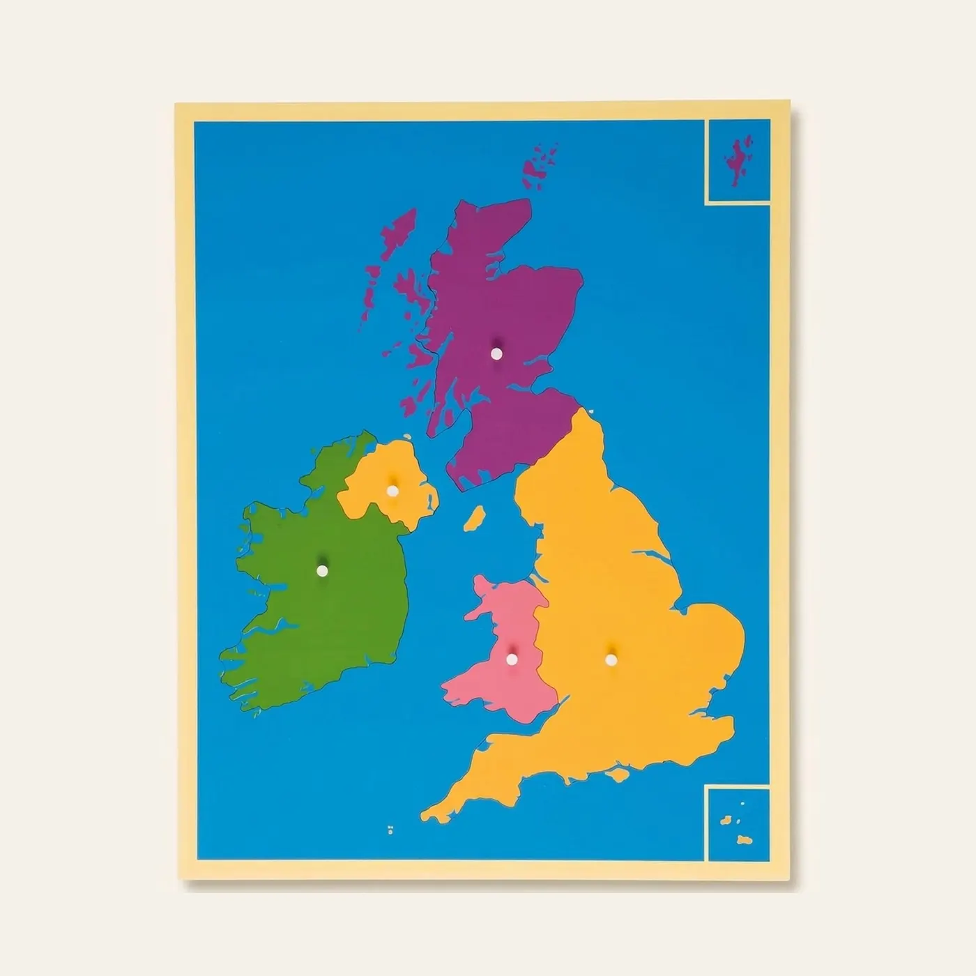 Puzzle Map: The United Kingdom And Ireland: Montessori material | Faborino