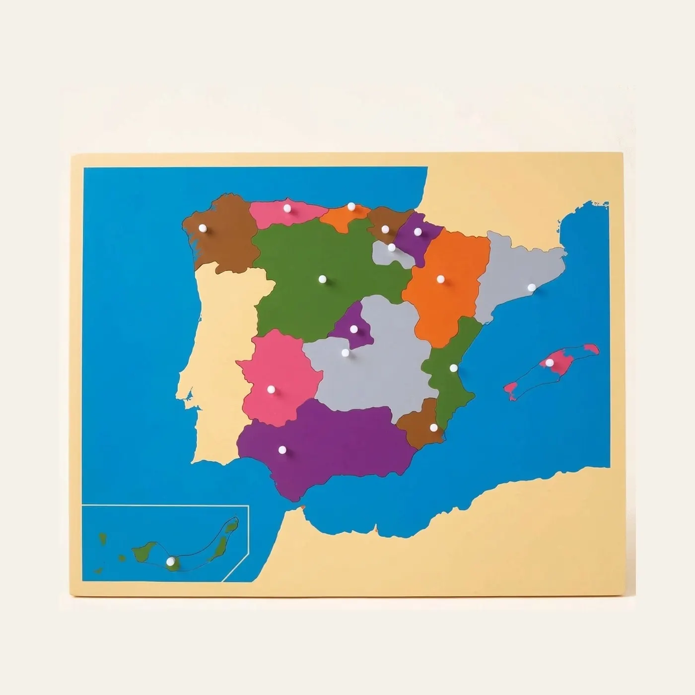 Puzzle Map: Spain: Montessori material | Faborino