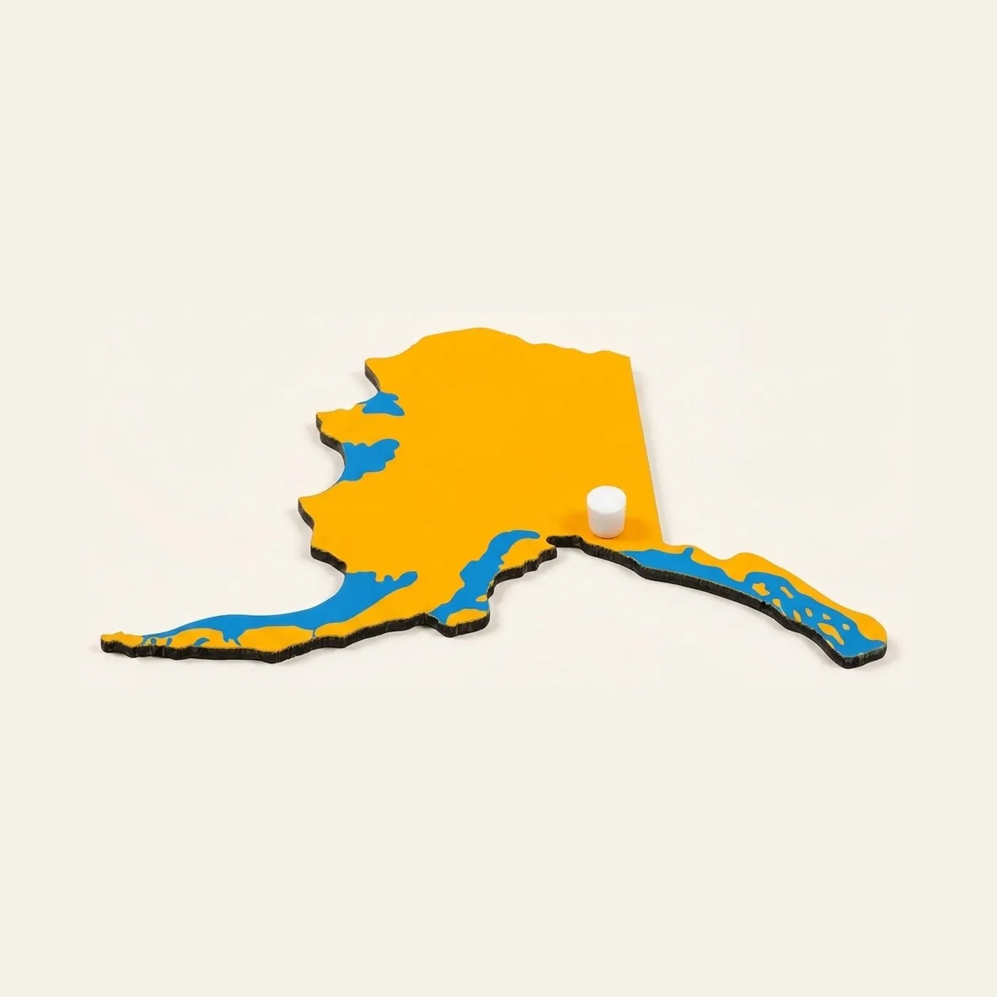 Puzzle Piece Of North America: Alaska: Montessori material | Faborino