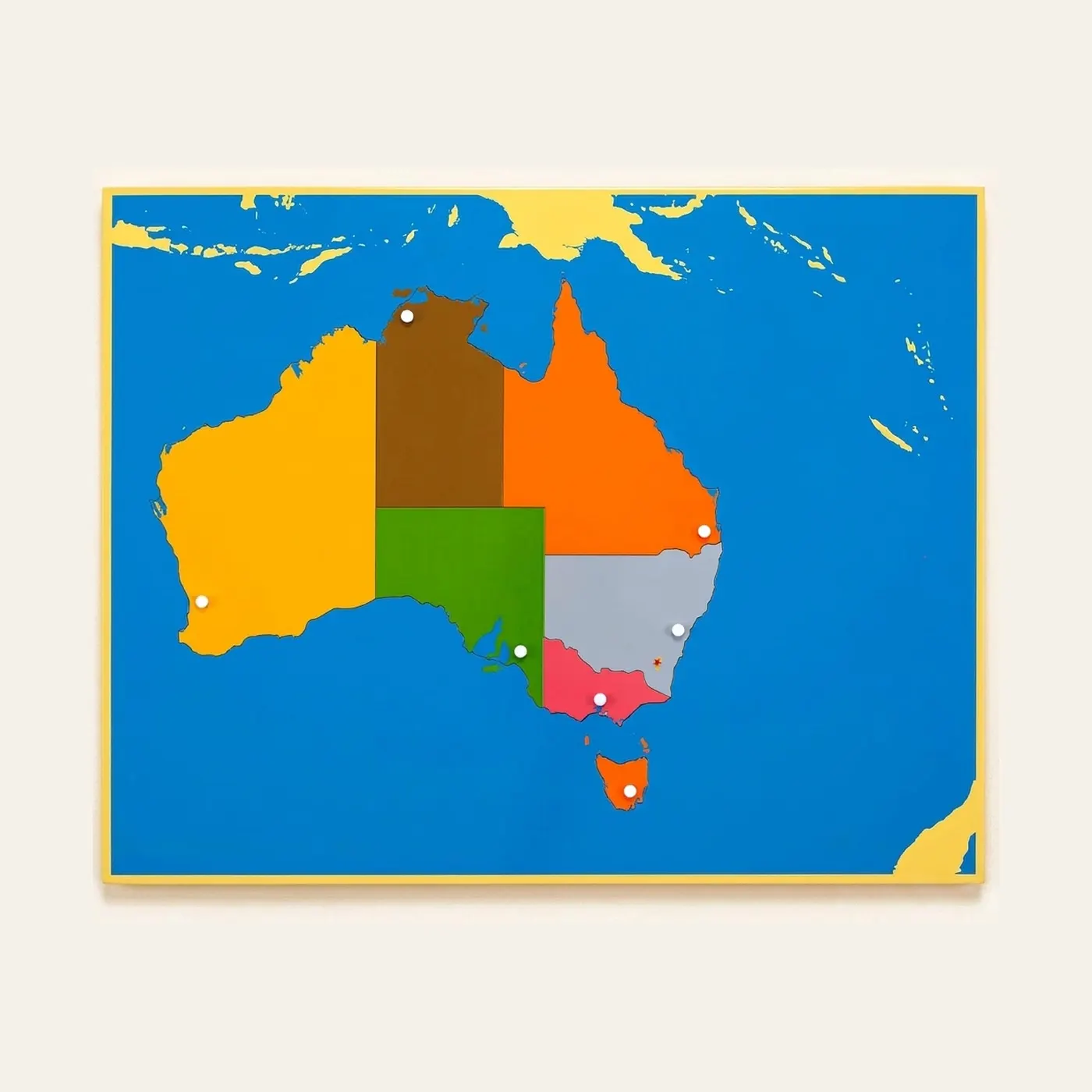 Puzzle Map: Australia: Montessori material | Faborino