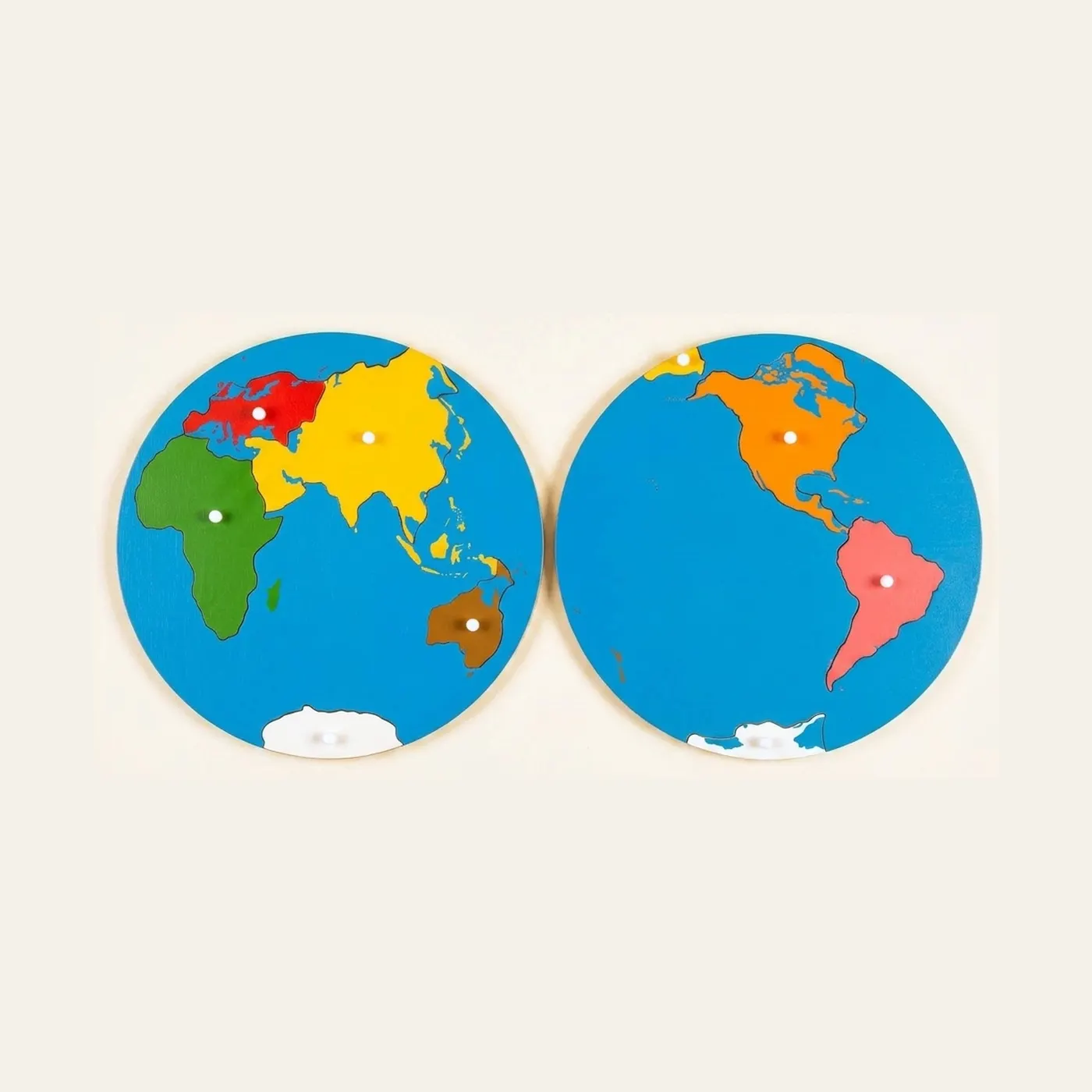 Puzzle Map: World Parts - Asia View: Montessori material | Faborino