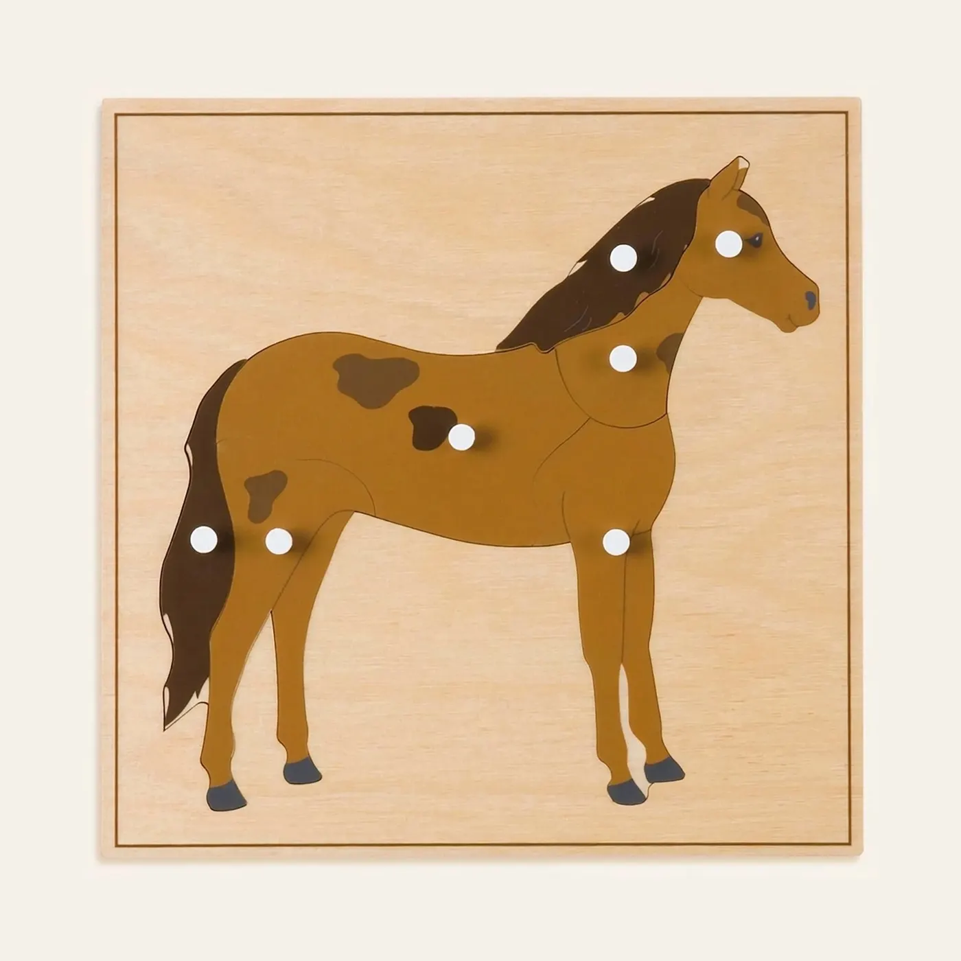 Animal Puzzle: Horse: Montessori material | Faborino