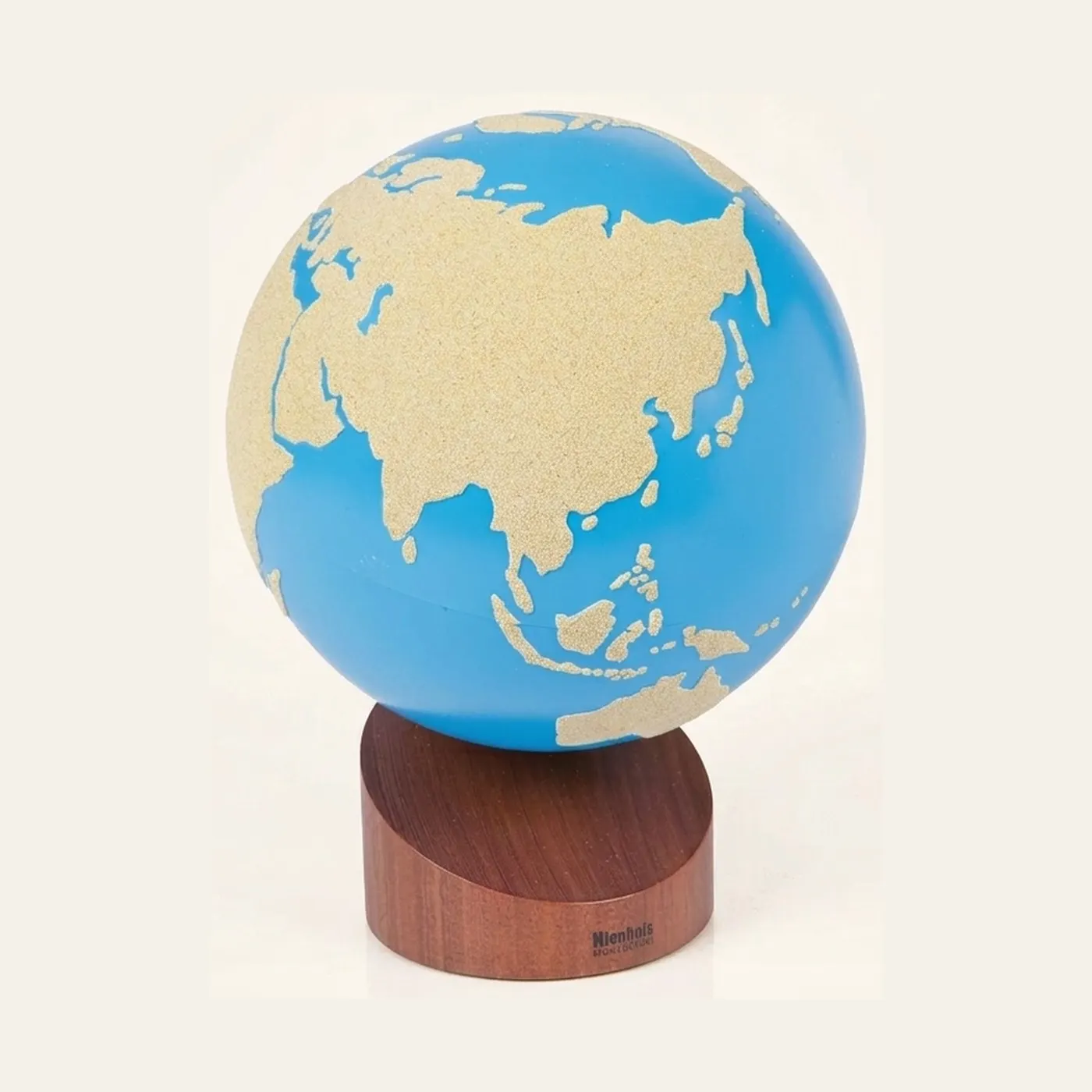 Globe Of Land And Water: Sandpaper: Montessori material | Faborino