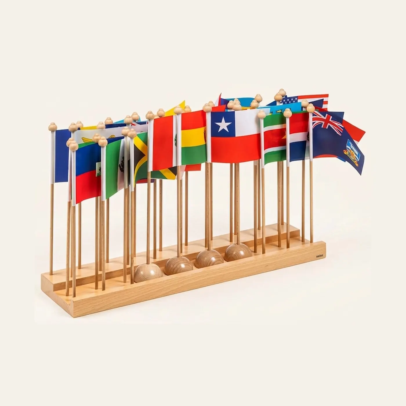 Flag Stand Americas: North & South America Without Caribbean: Montessori material | Faborino