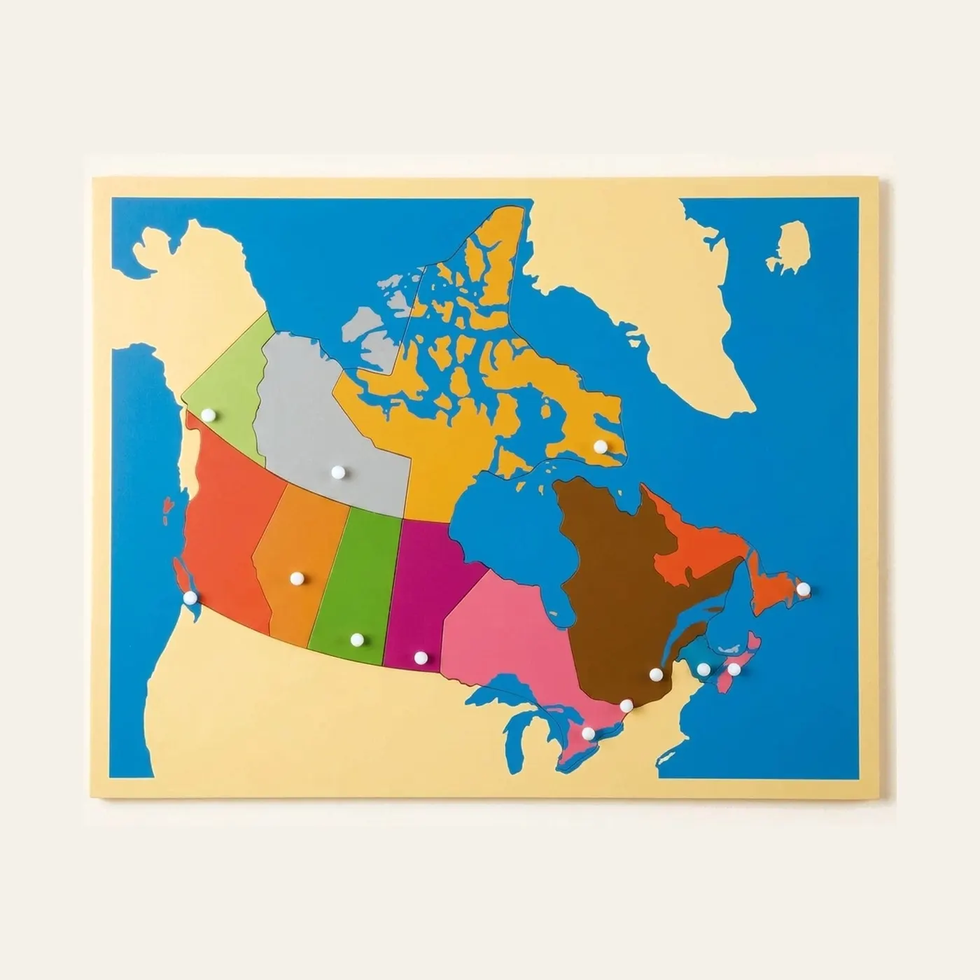 Puzzle Map: Canada: Montessori material | Faborino