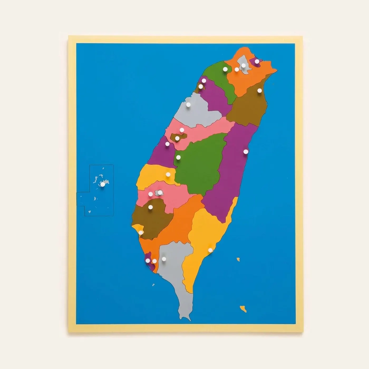 Puzzle Map: Taiwan: Montessori material | Faborino