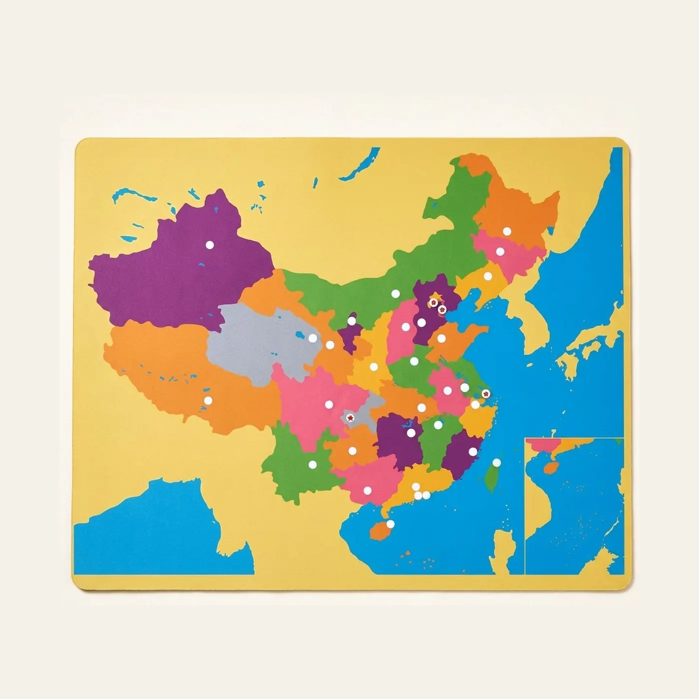 Puzzle Map: China: Montessori material | Faborino