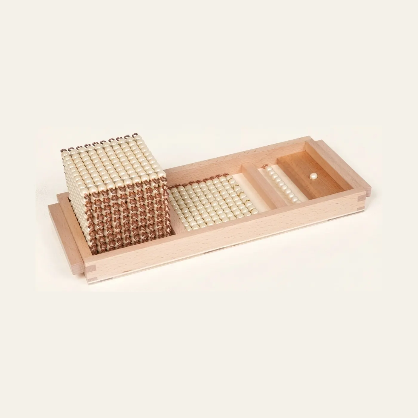Introduction To Decimal Quantity: Individual Beads Glass: Montessori material | Faborino