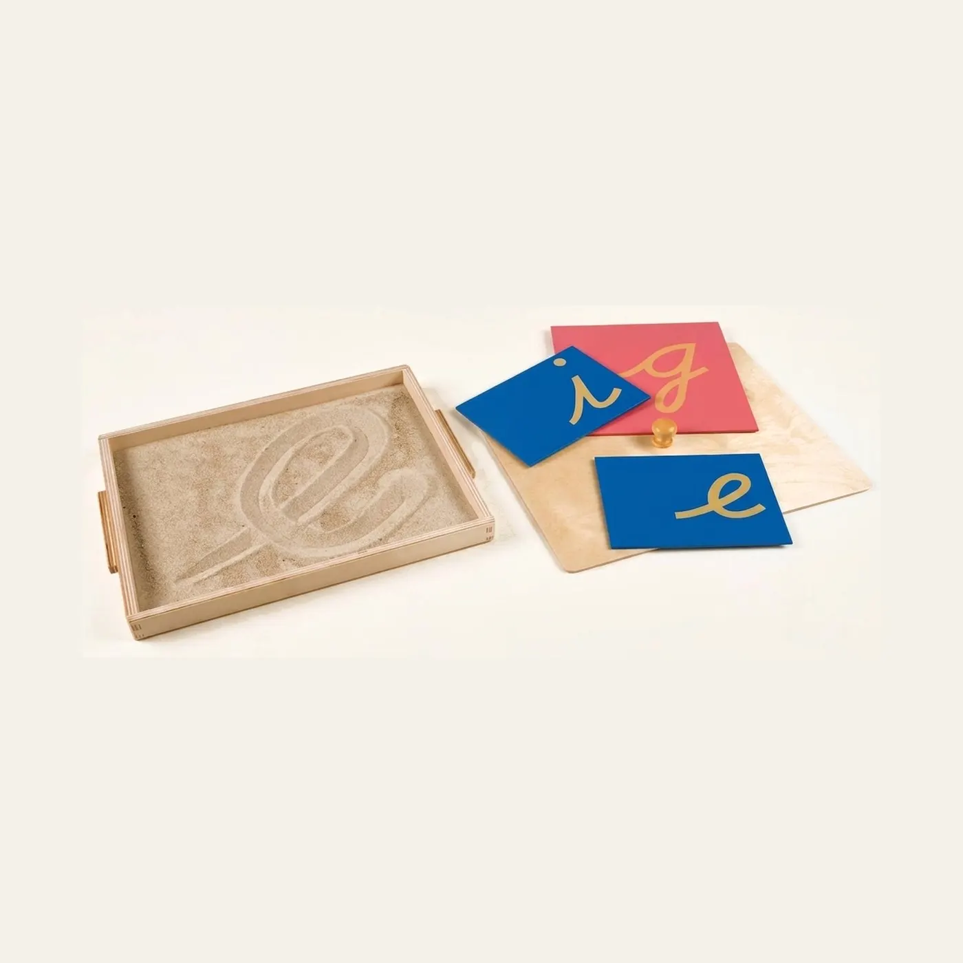 Sandpaper Letter Tracing Tray: Montessori material | Faborino