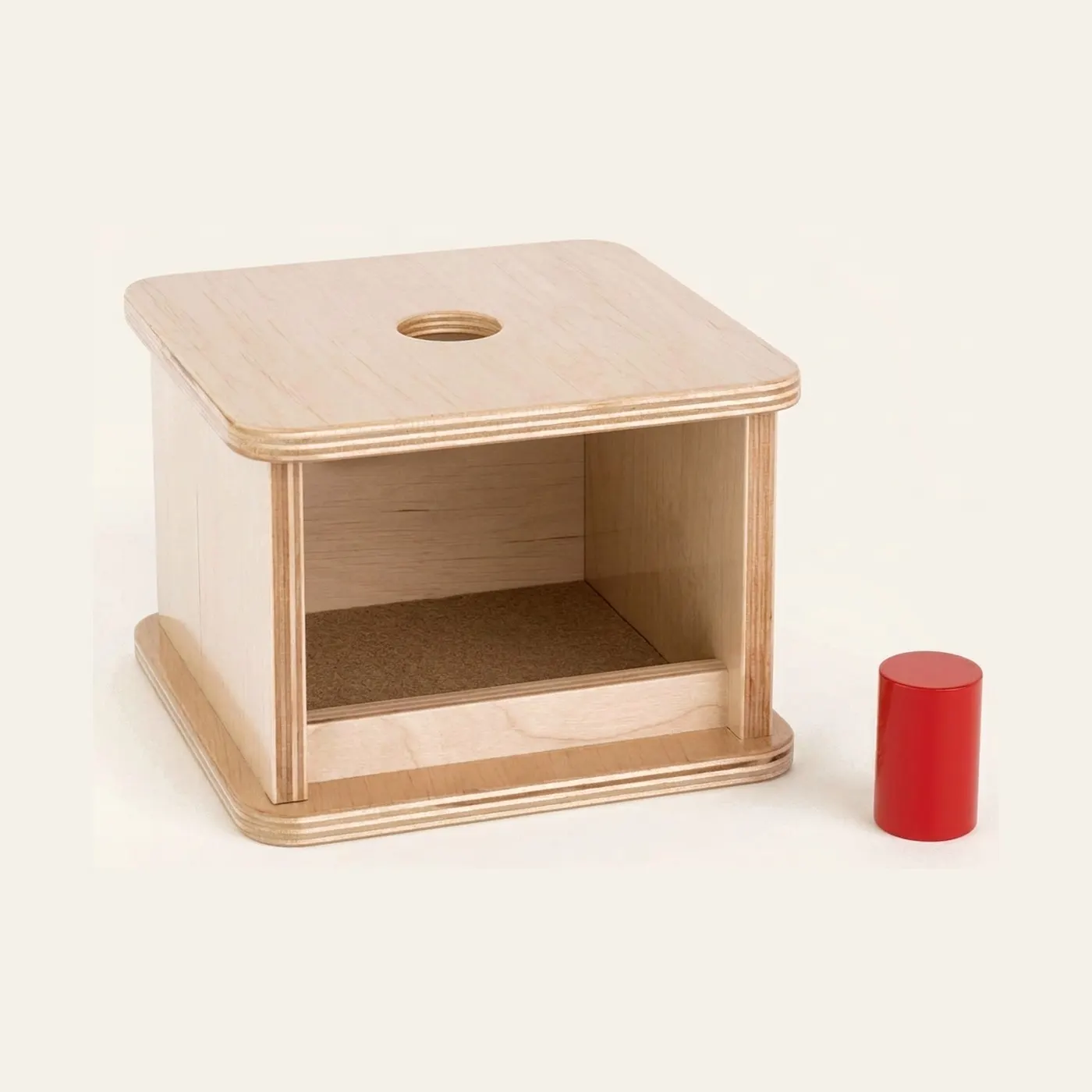 Imbucare box: malý válec a trvalost předmětů: Montessori pomůcka | Faborino
