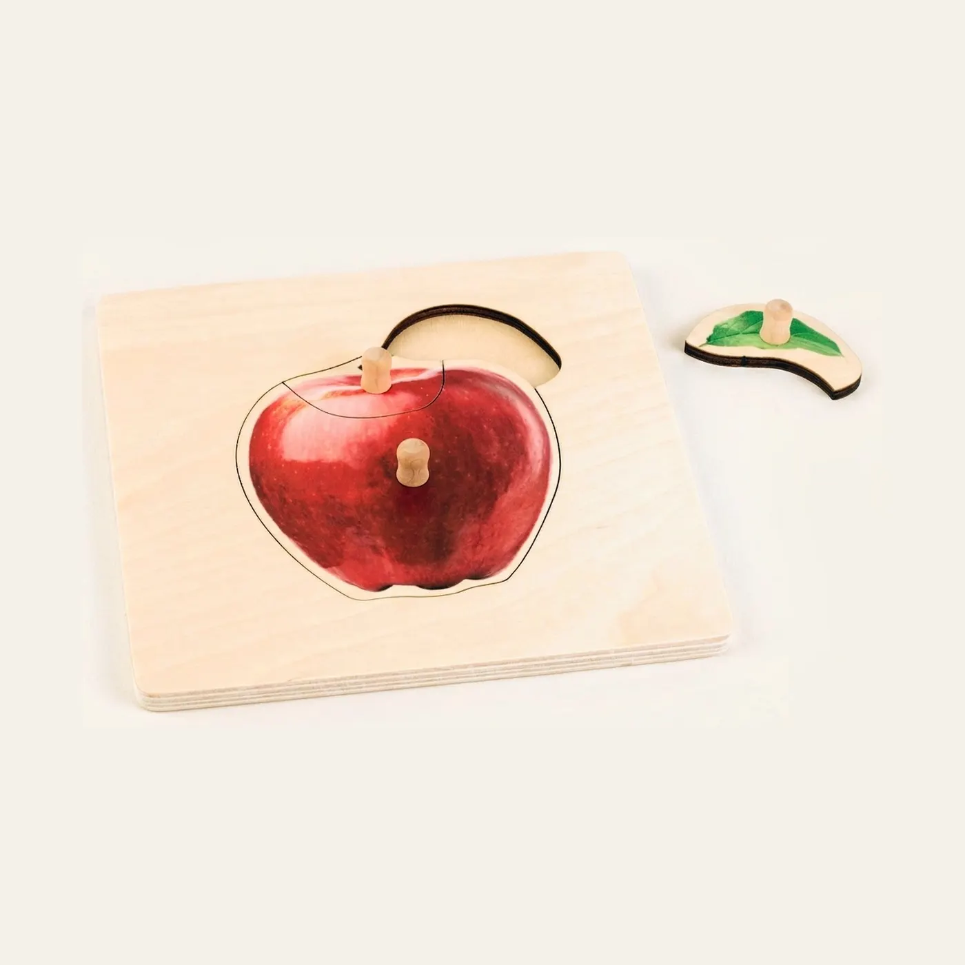 Toddler Puzzle: Apple: Montessori material | Faborino
