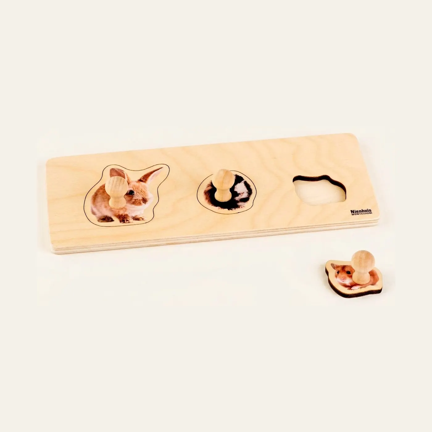 Toddler Puzzle: 3 Rodents: Montessori material | Faborino