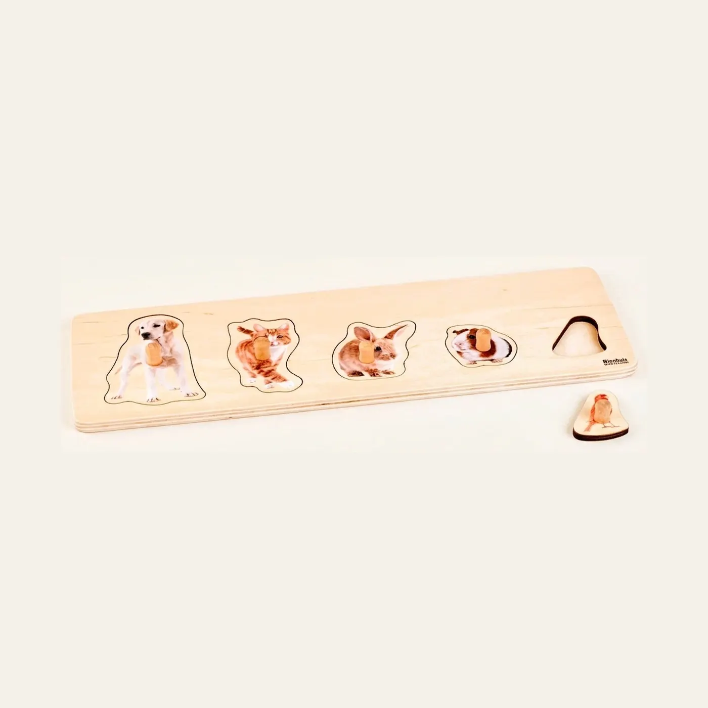 Toddler Puzzle: 5 Pets: Montessori material | Faborino