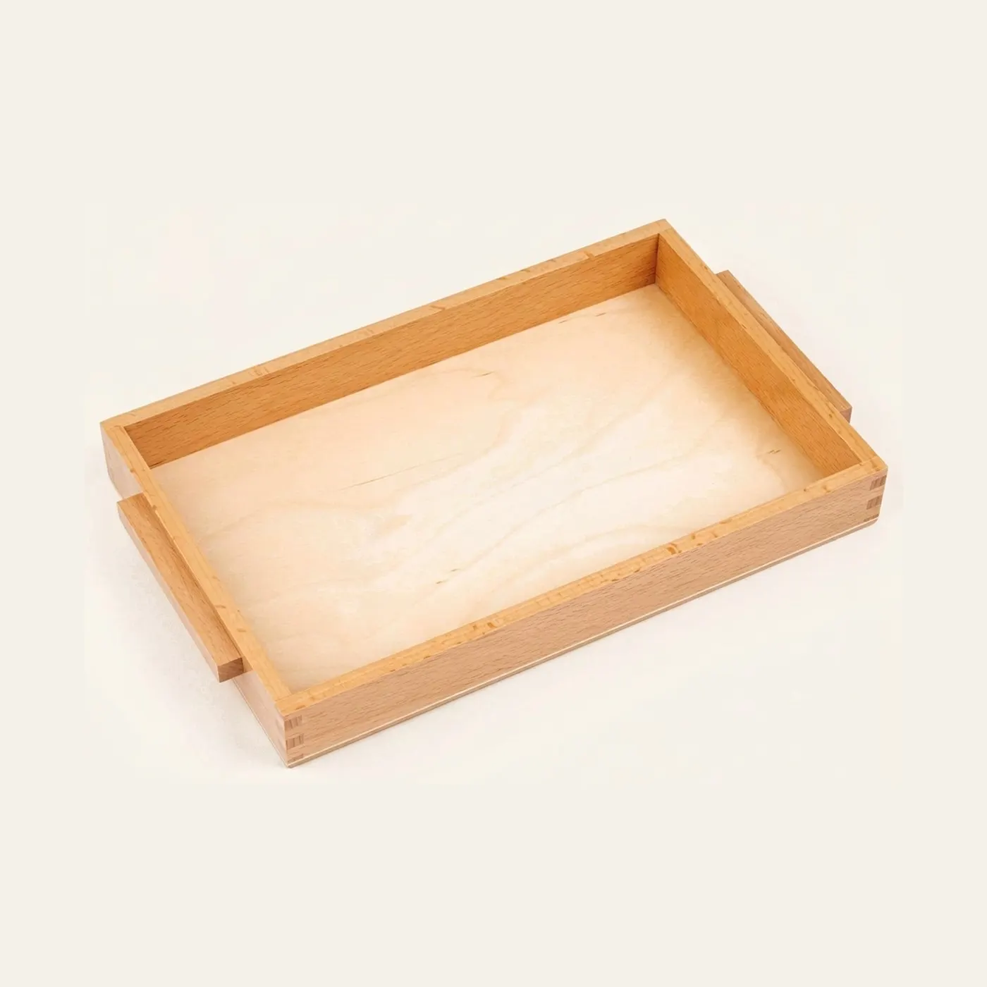 Wooden Tray With Handles: Small: Montessori material | Faborino