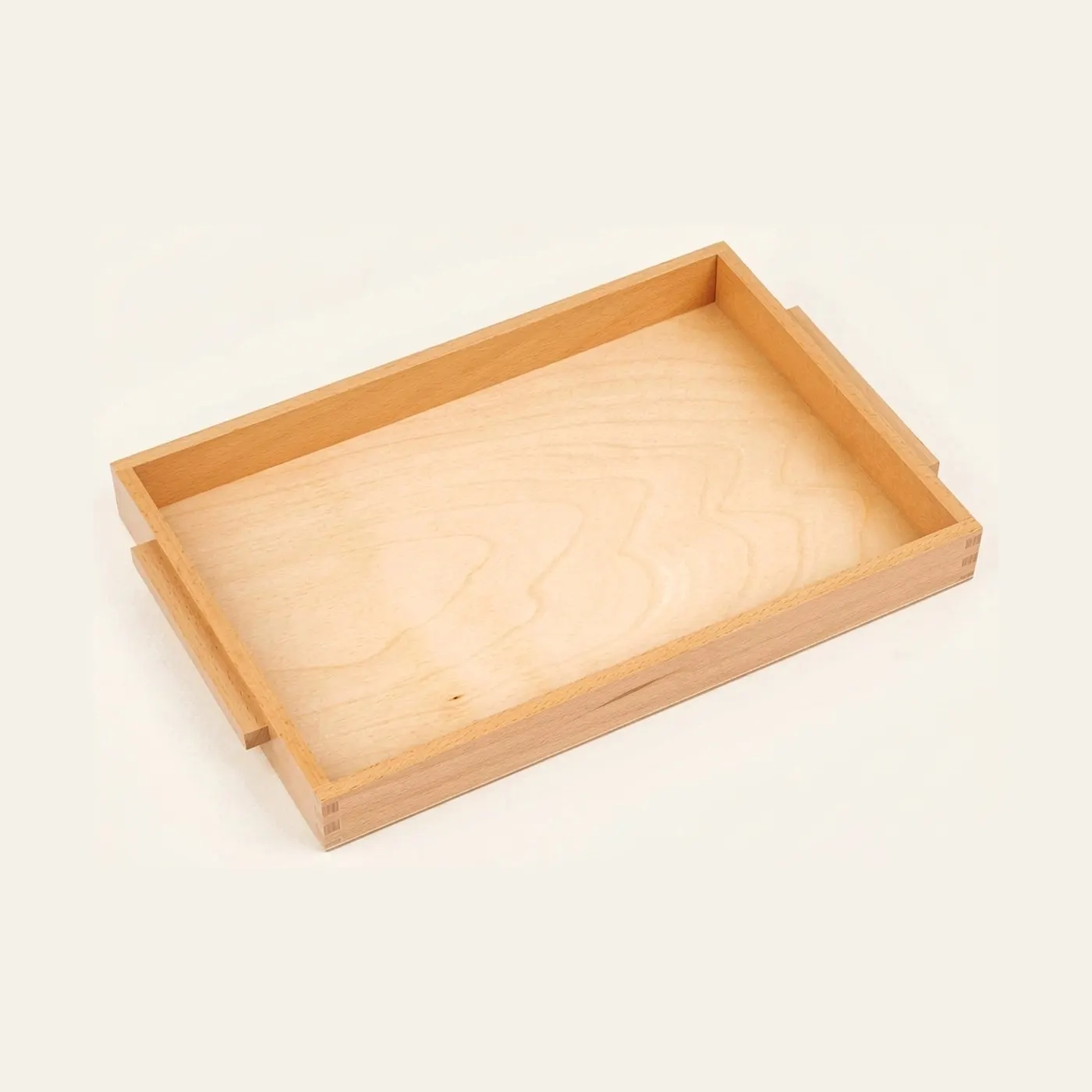 Wooden Tray With Handles: Medium: Montessori material | Faborino