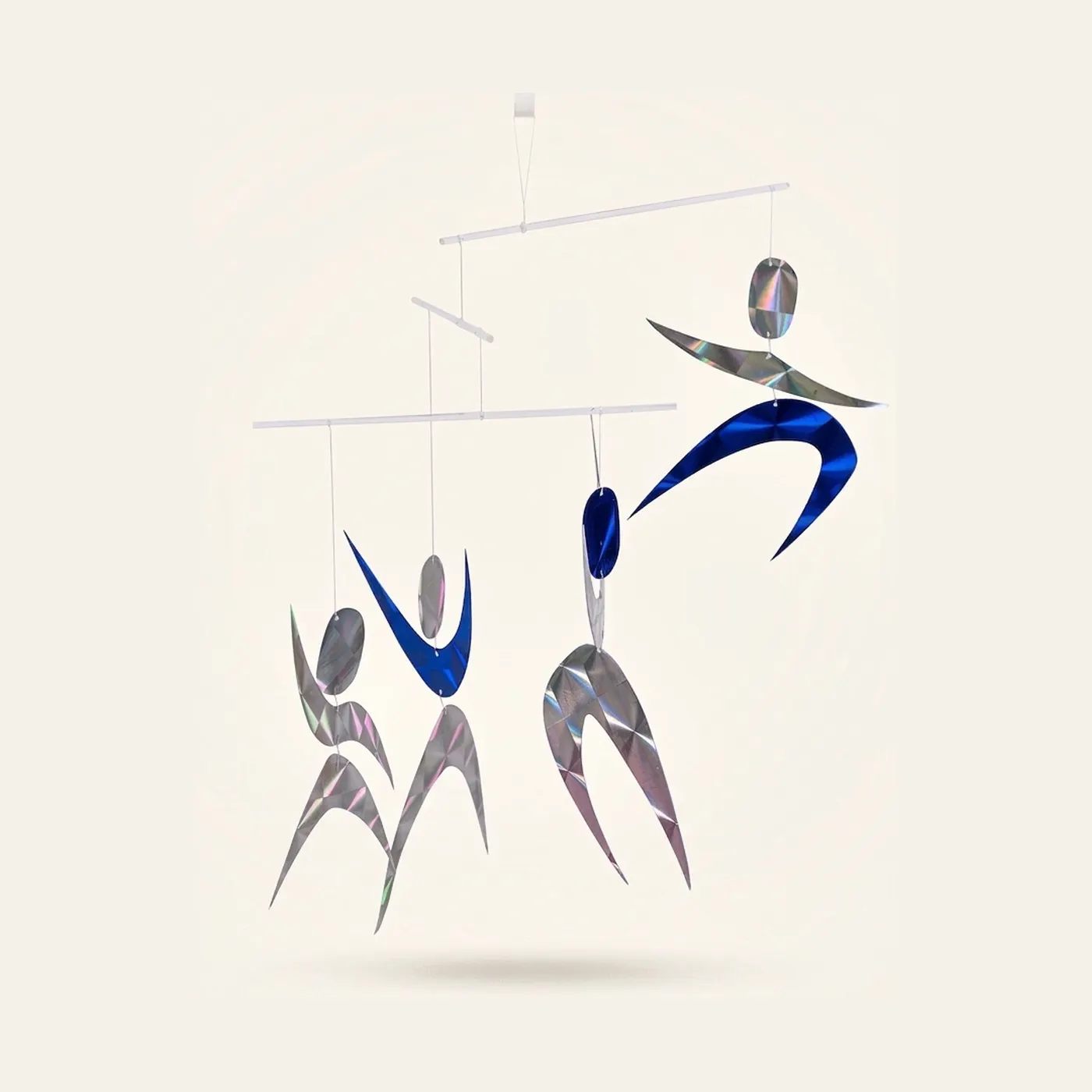 Dancers Mobile: Four Iridescent Paper Figures