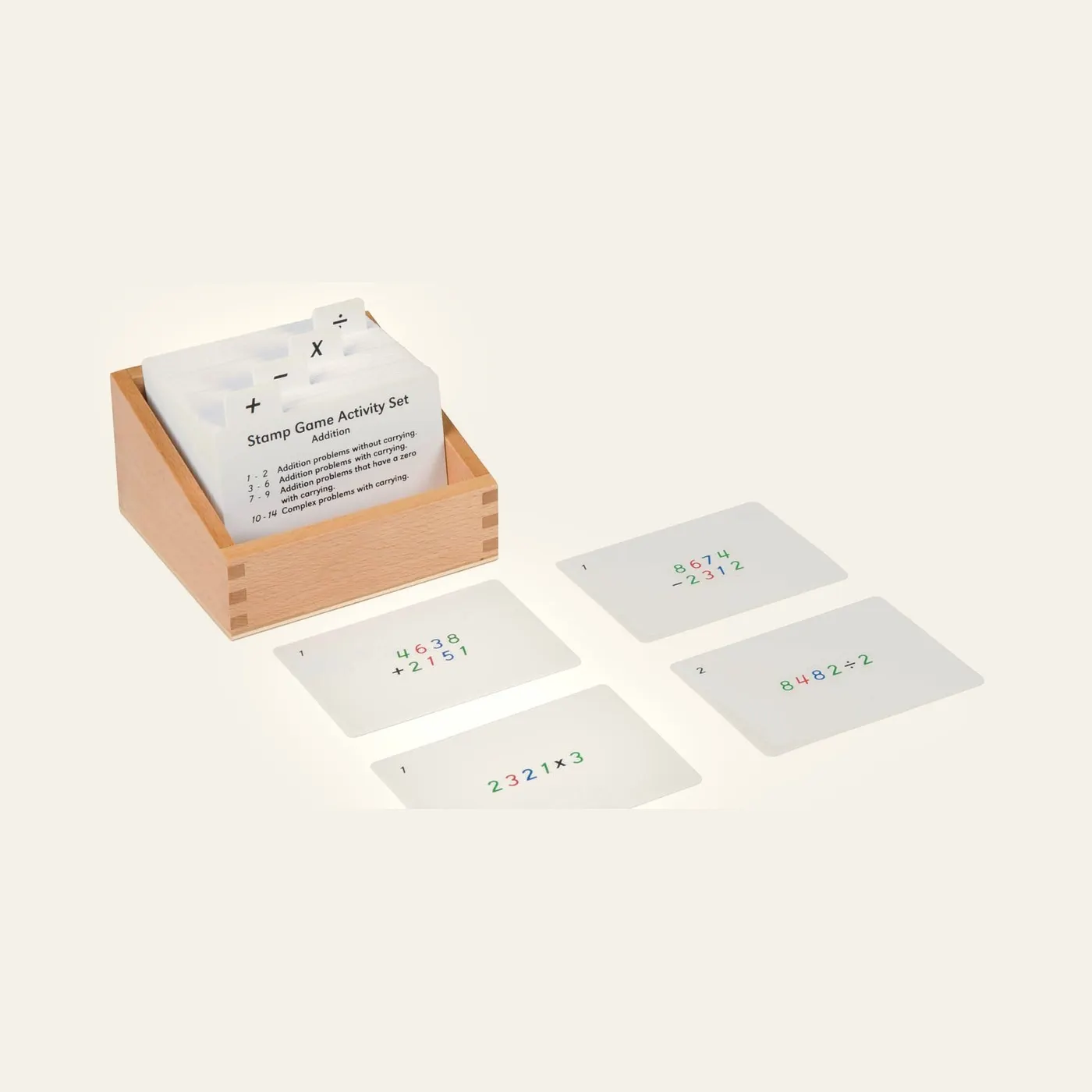 Stamp Game Activity Set: Montessori material | Faborino