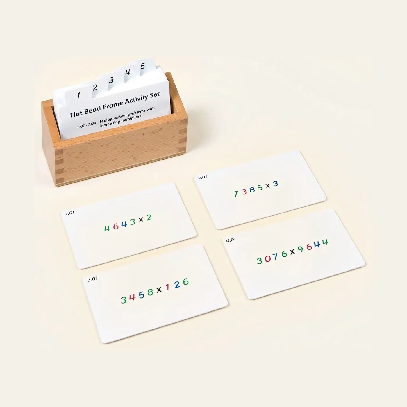 Flat Bead Frame Activity Set: Multiplication Practice Cards