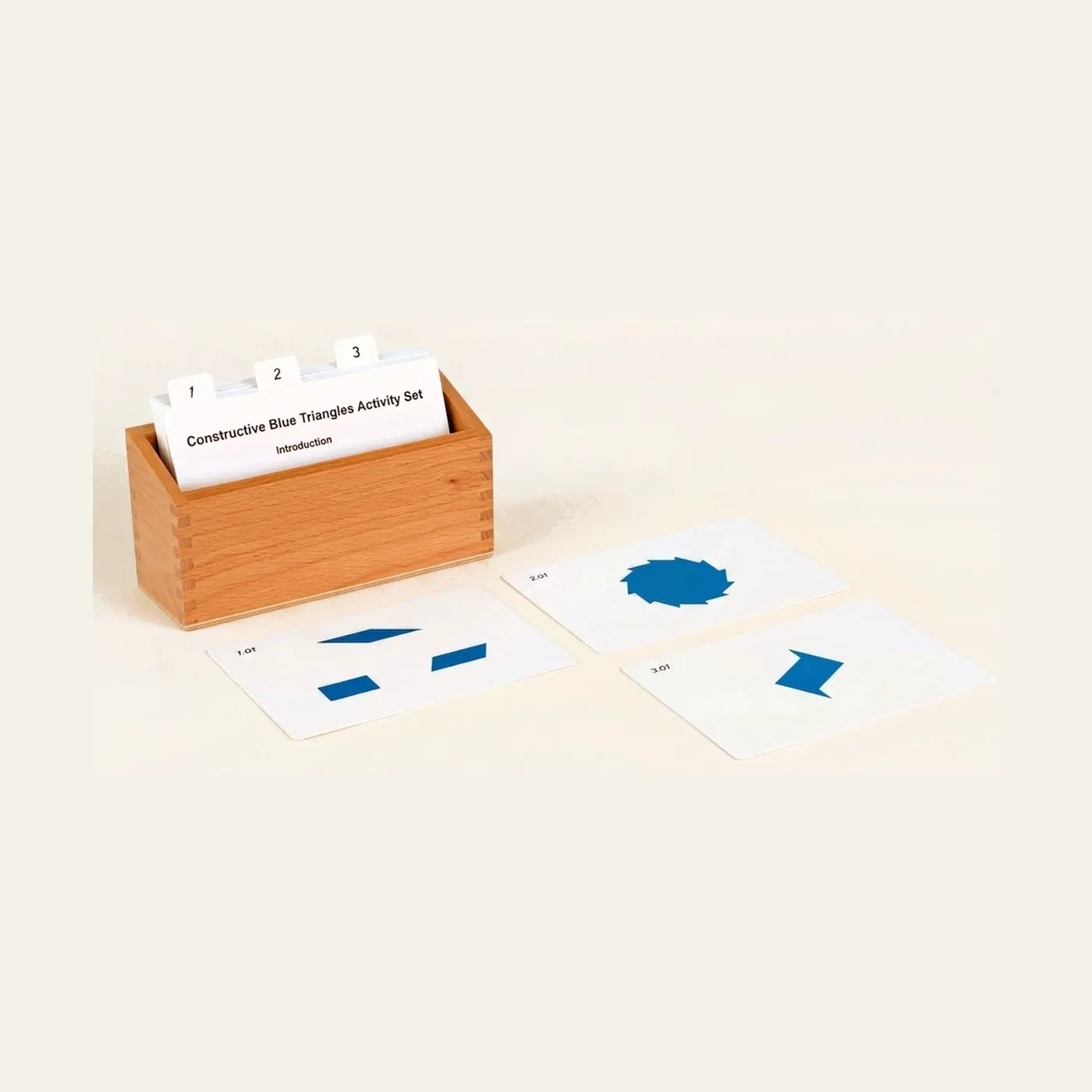 12 Identical Blue Triangles Activity Set: Montessori material | Faborino