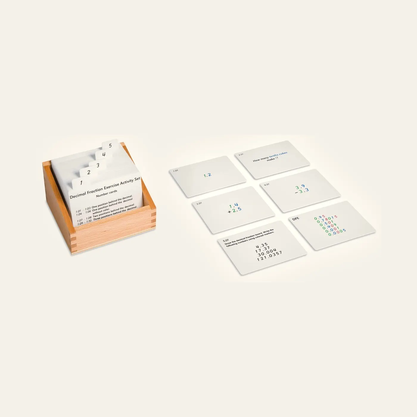 Decimal Fraction Exercise Activity Set: 1: Montessori material | Faborino
