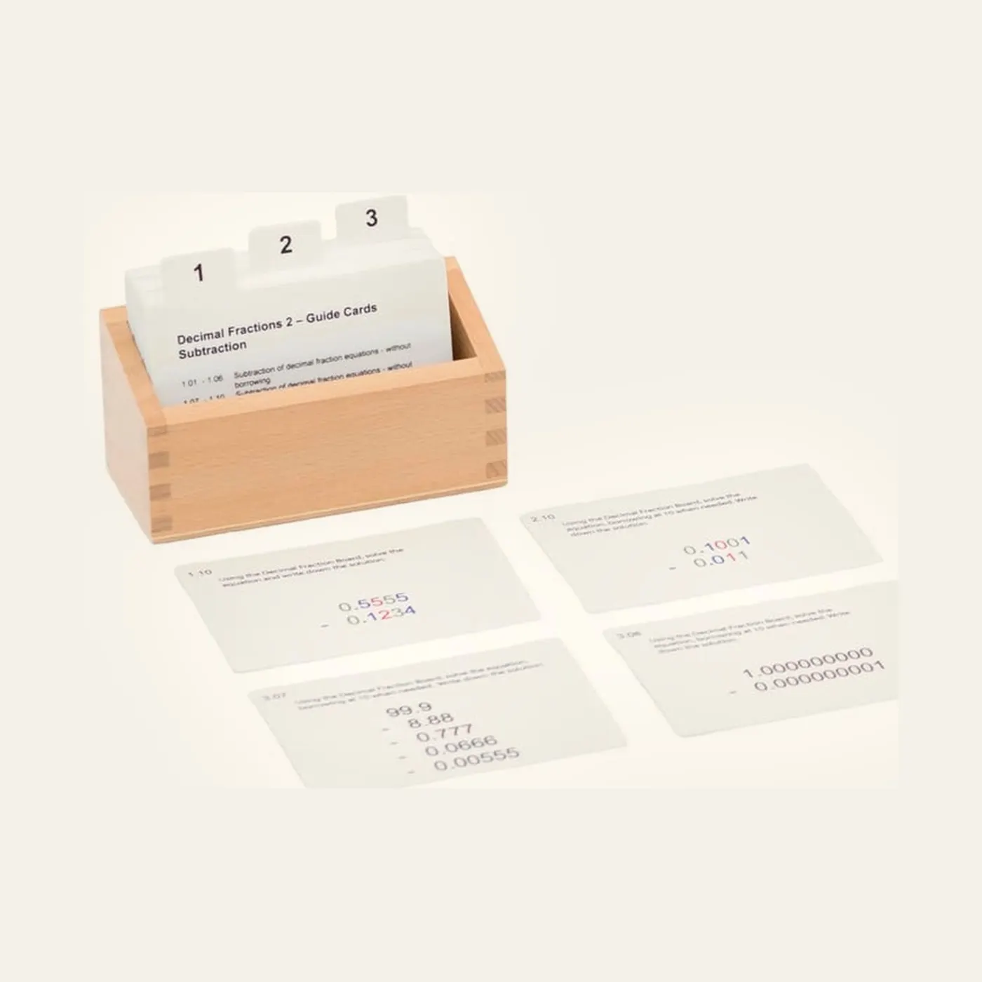 Decimal Fraction Exercise Activity Set: 2: Montessori material | Faborino