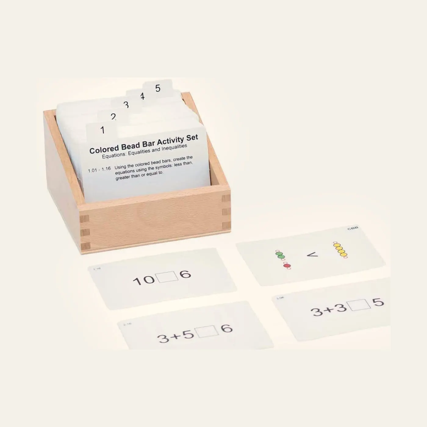 Coloured Bead Bars Activity Set: Mathematical Concept Organisation: Montessori material | Faborino