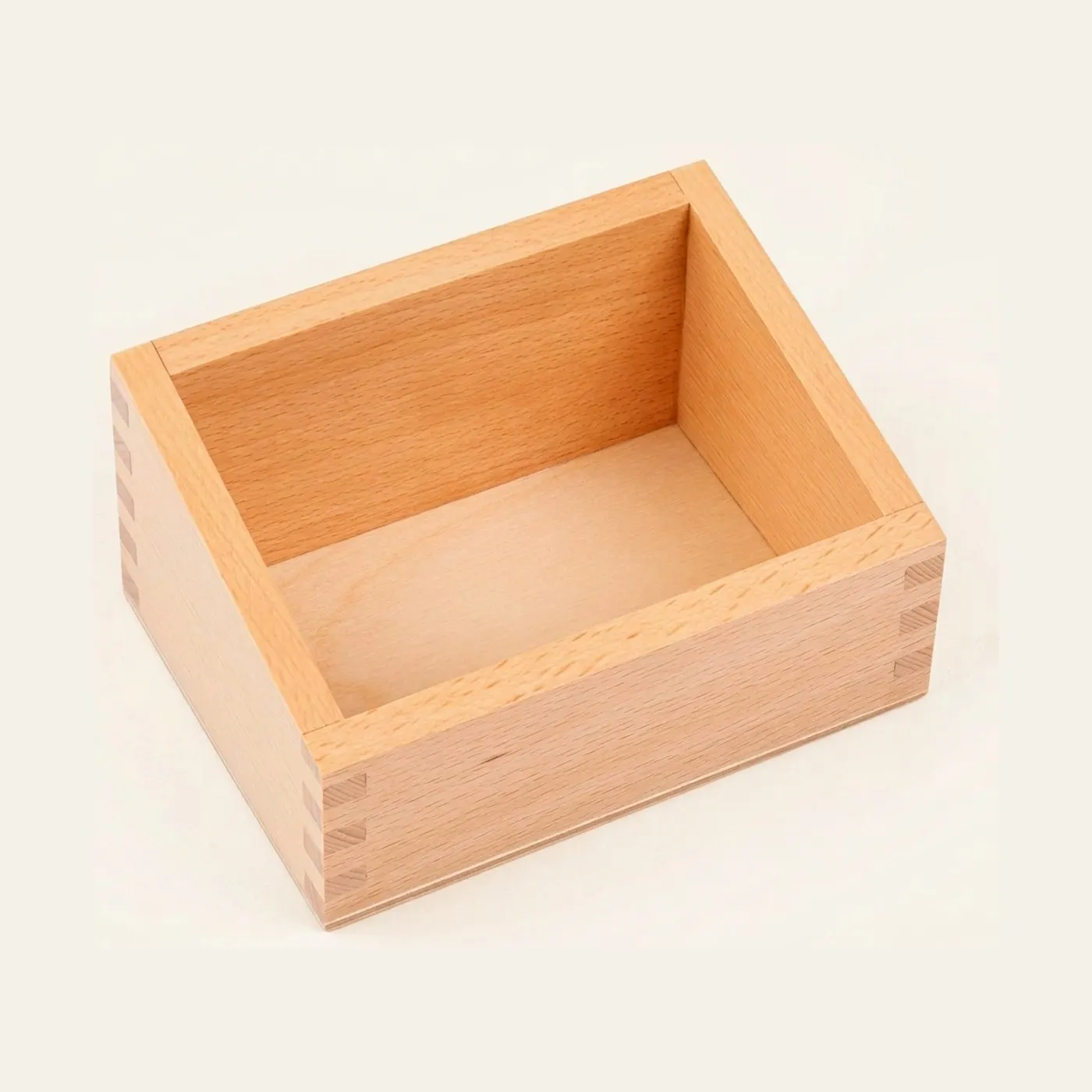 Activity Cards Box: Medium A6 Beech Wood Storage Solution: Montessori material | Faborino
