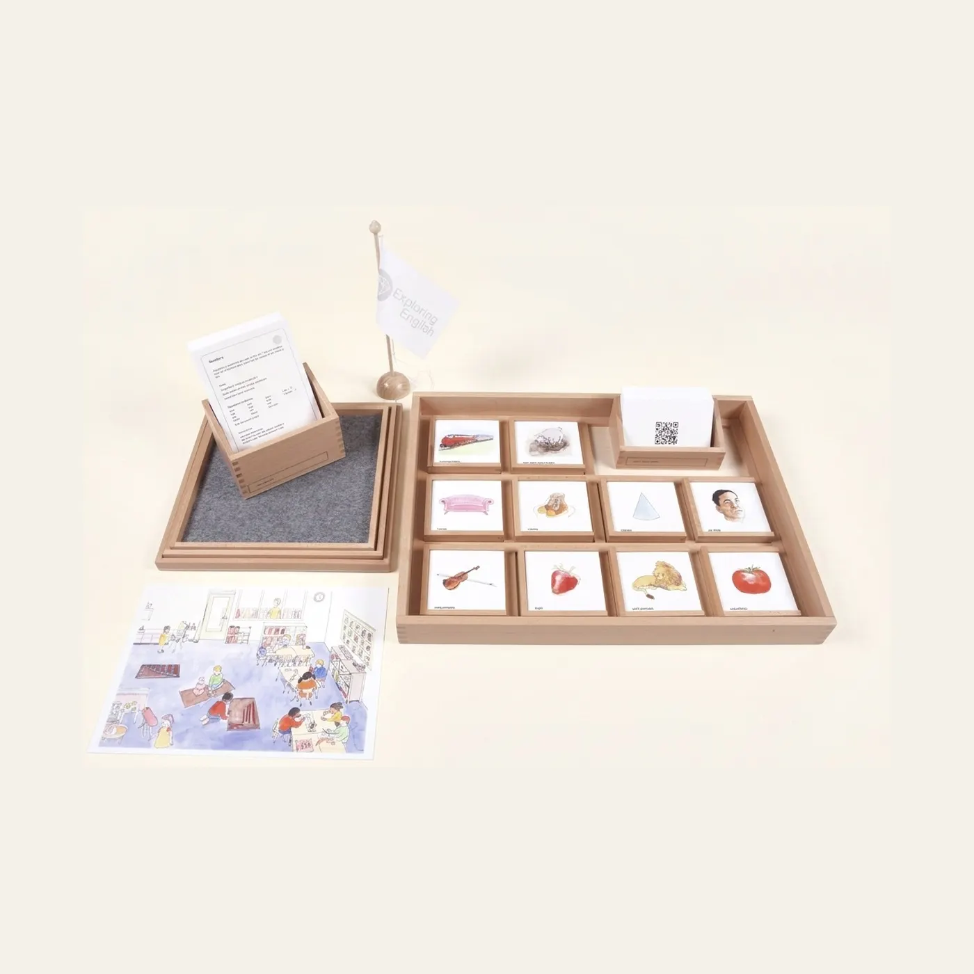 Objevujeme angličtinu: Školka 3: 6: Montessori pomůcka | Faborino