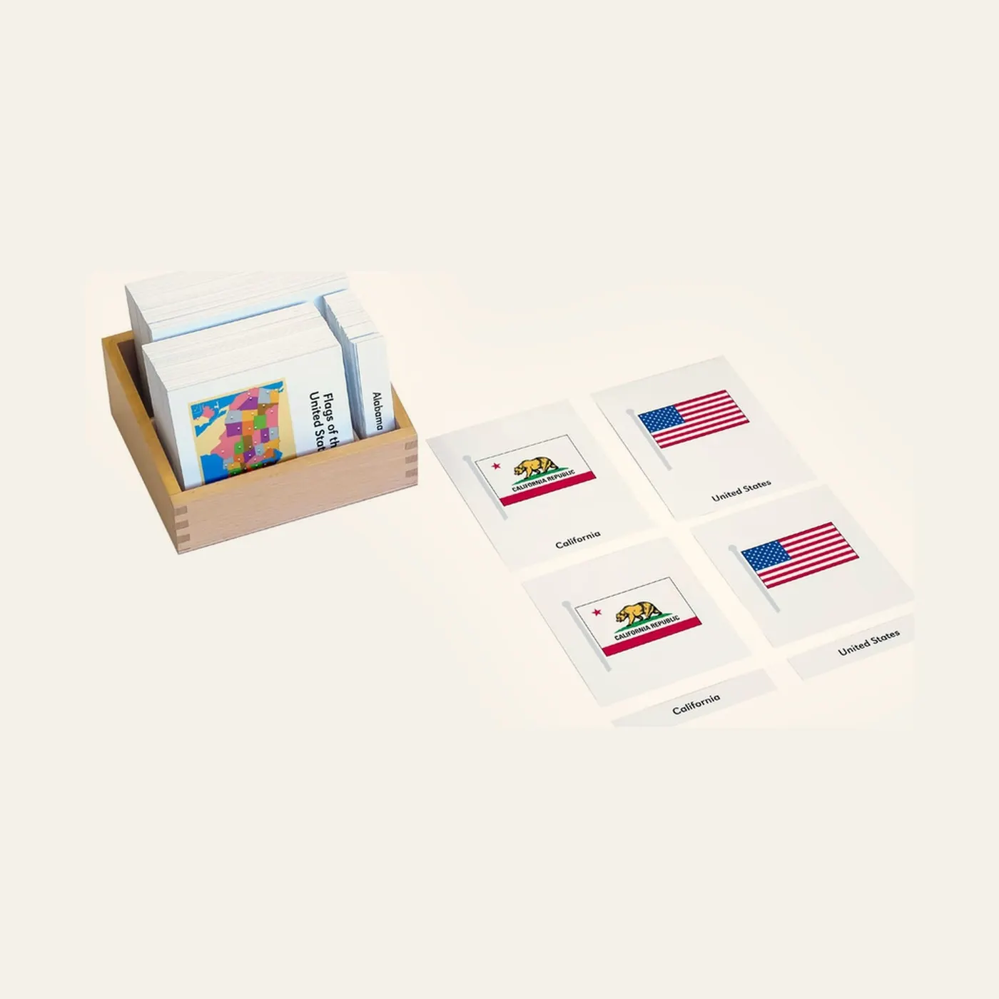 Flags Of The United States: Montessori material | Faborino