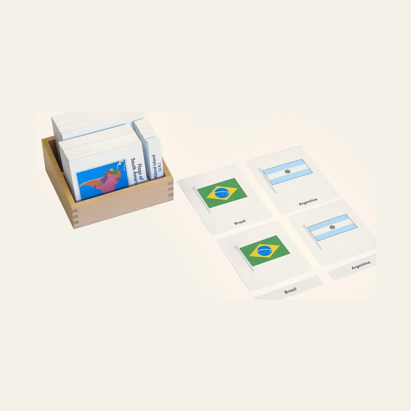 Flags Of South America: Montessori material | Faborino