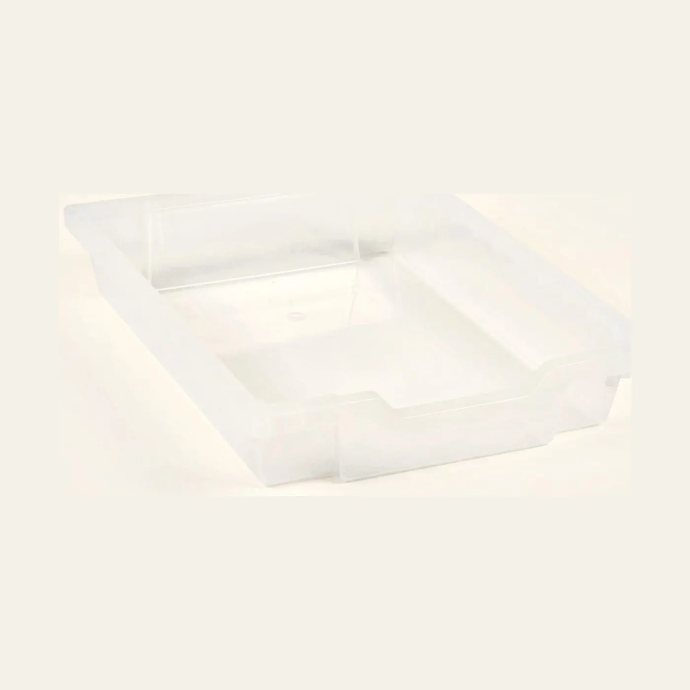 Tray Without Gliders: Transparent (7 cm): Montessori material | Faborino