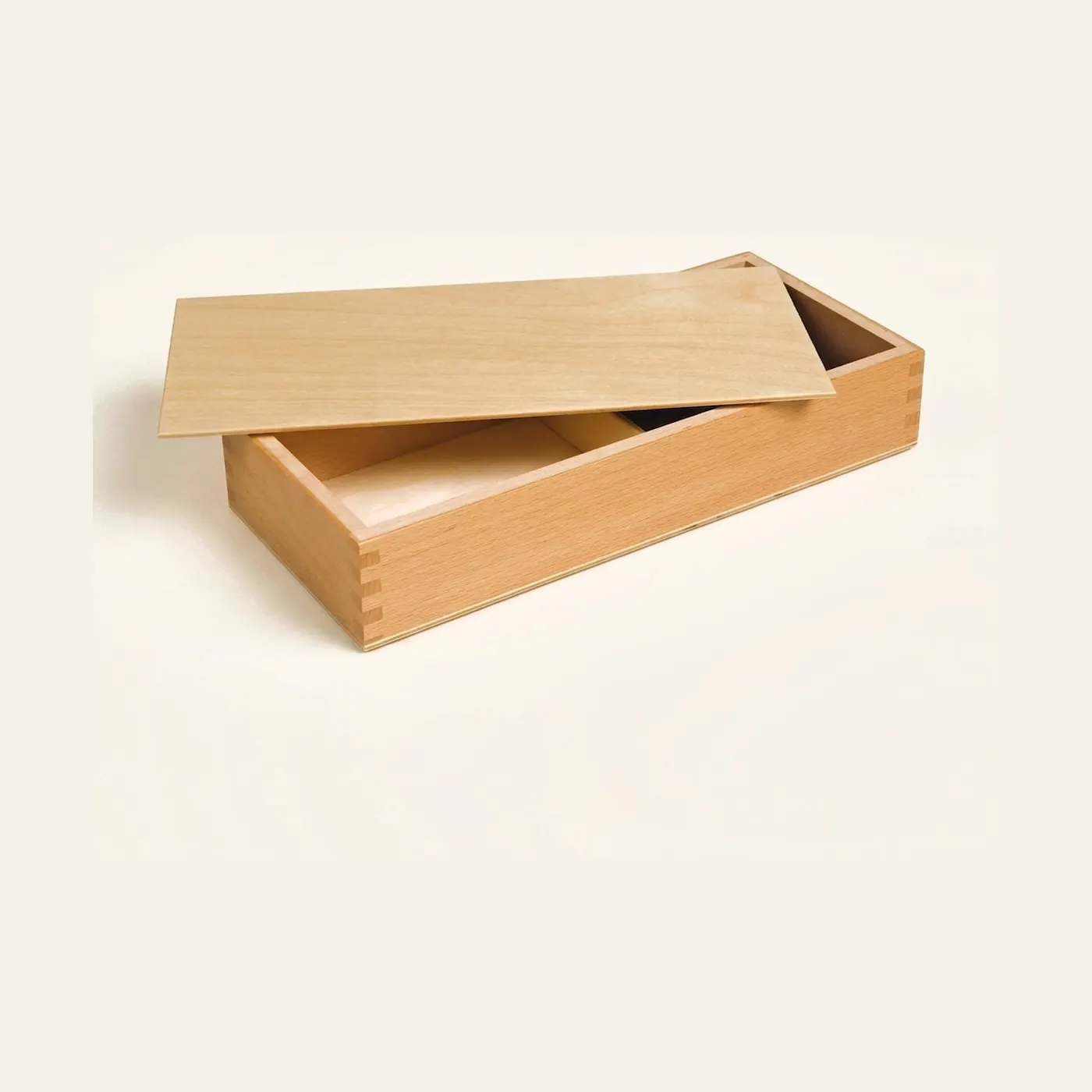 Clock Stamp Box: Wooden Storage with Sliding Lid: Montessori material | Faborino