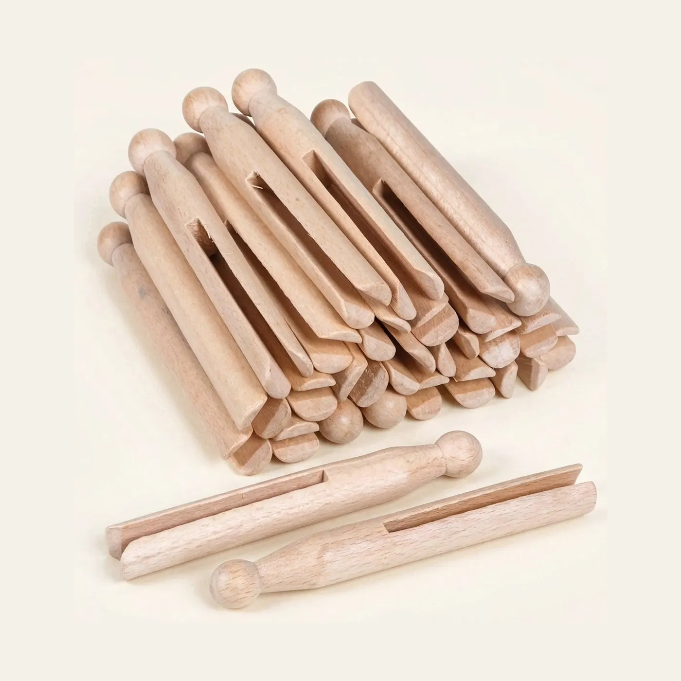 Wooden Clothes Pegs (25): Montessori material | Faborino