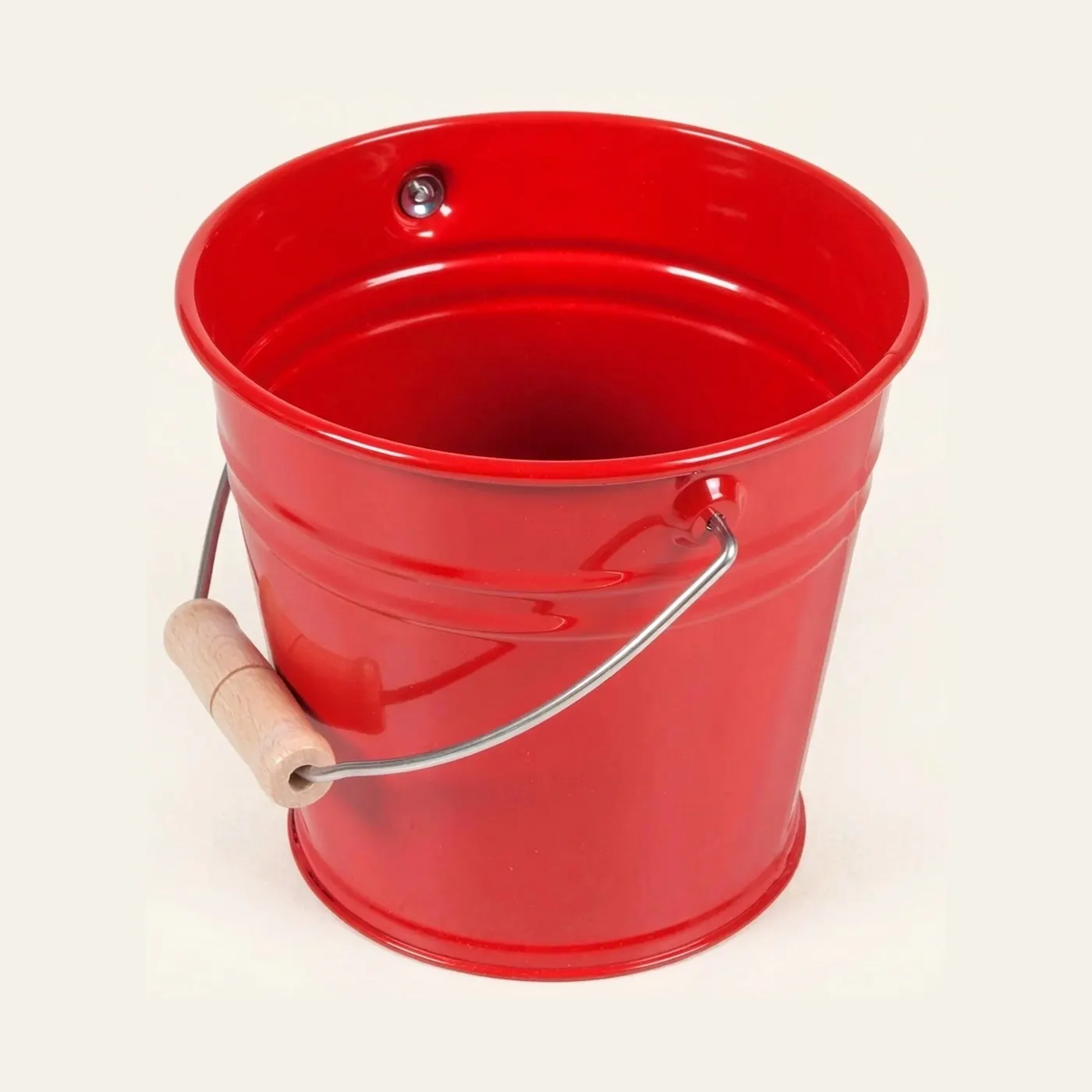 Small Metal Bucket: Red: Montessori material | Faborino
