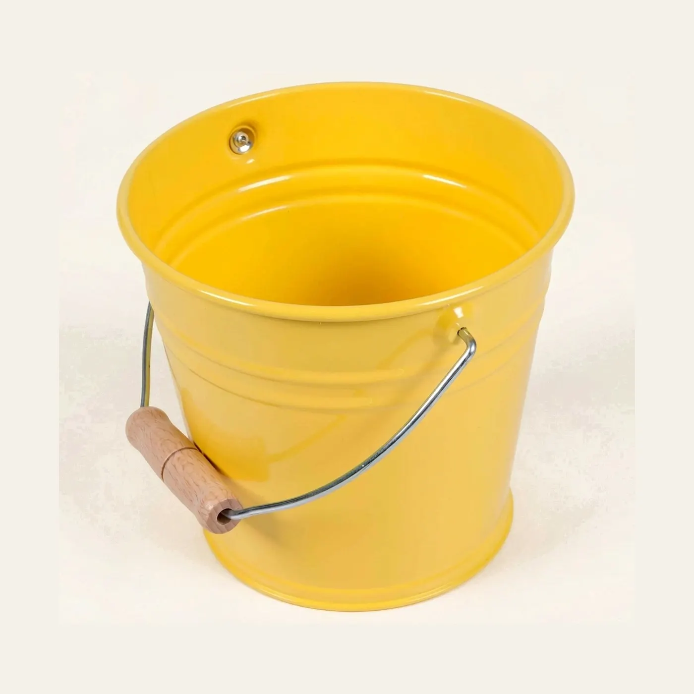Small Metal Bucket: Yellow: Montessori material | Faborino