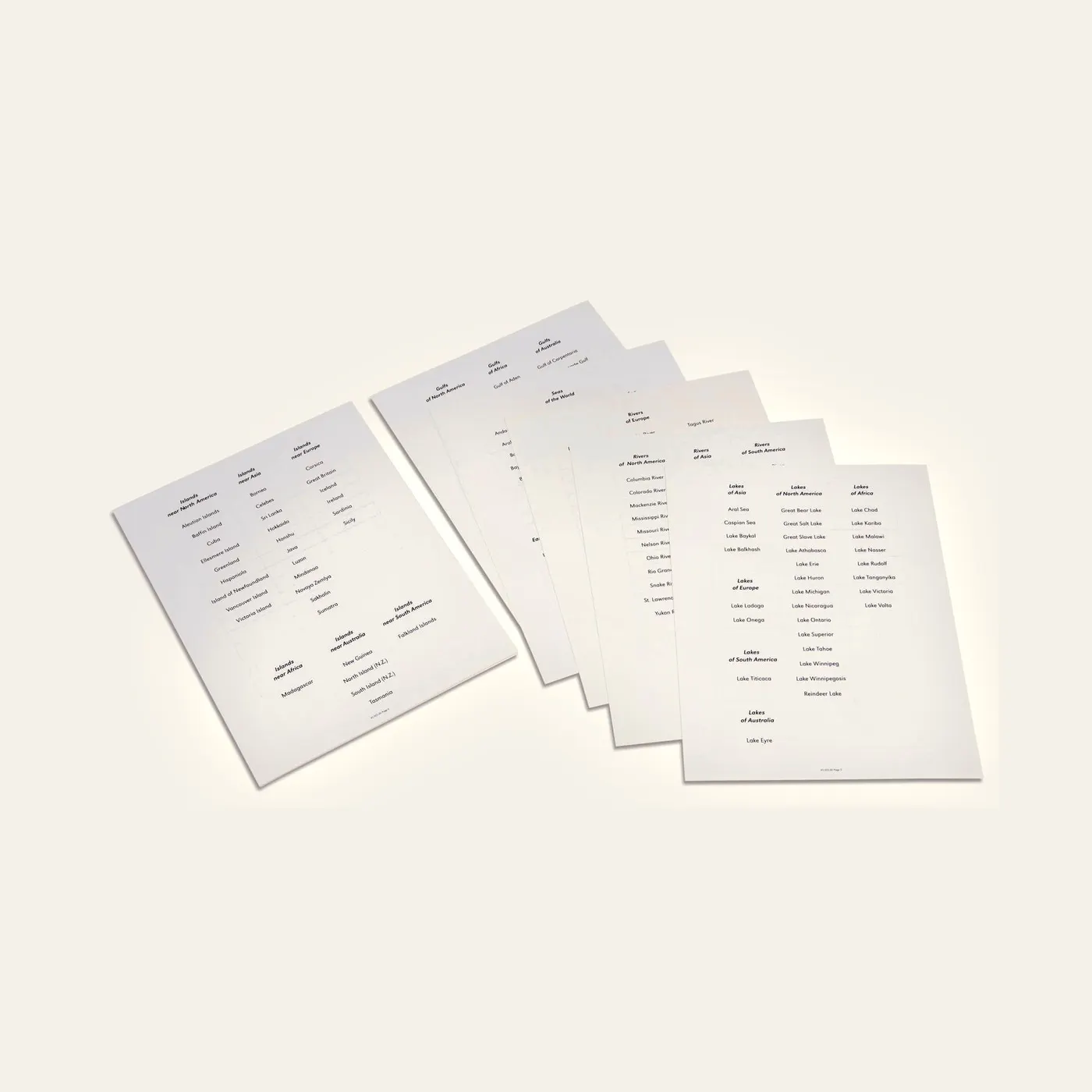 Land And Water Forms: Labels: Montessori material | Faborino
