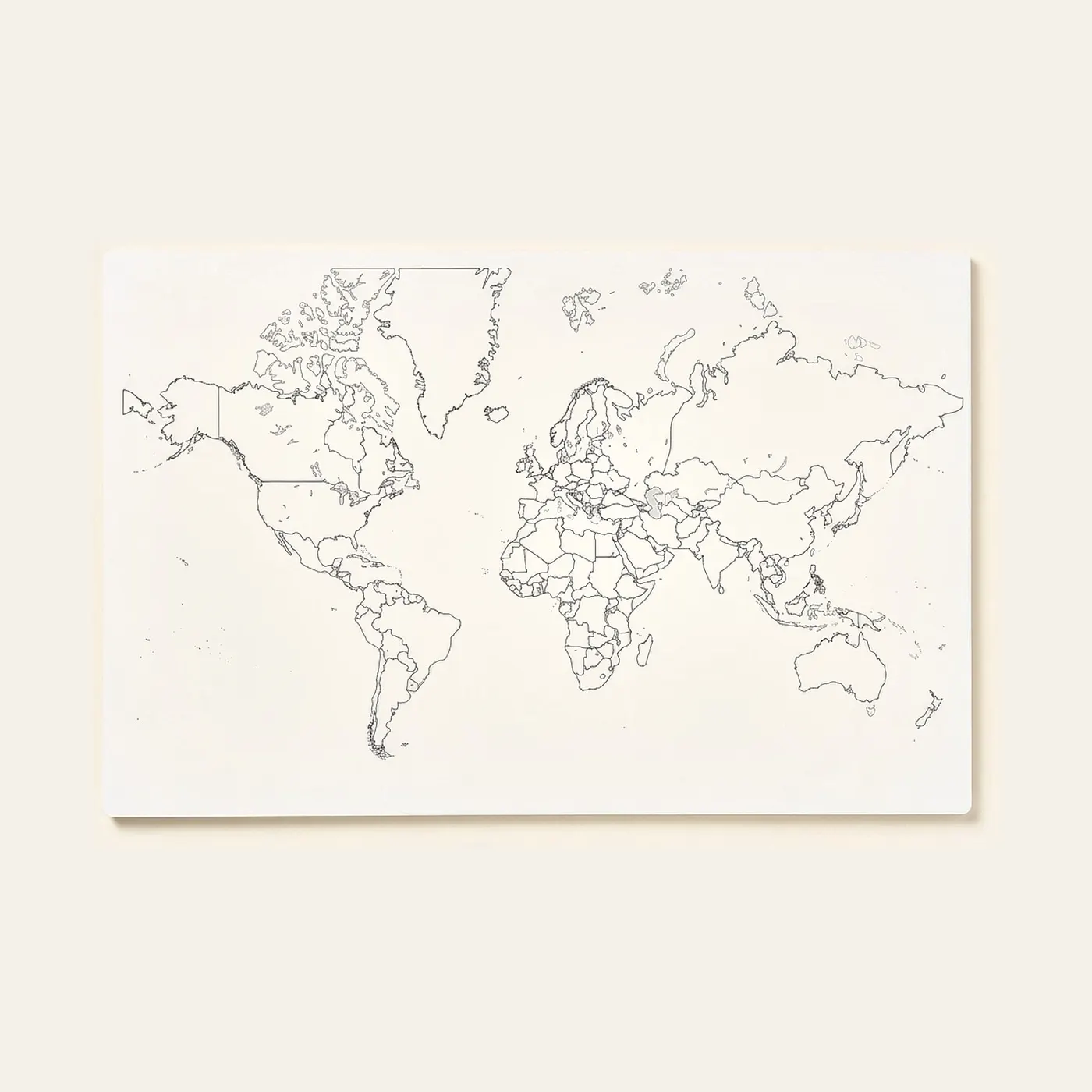 World: Political With Lakes (50): Montessori material | Faborino