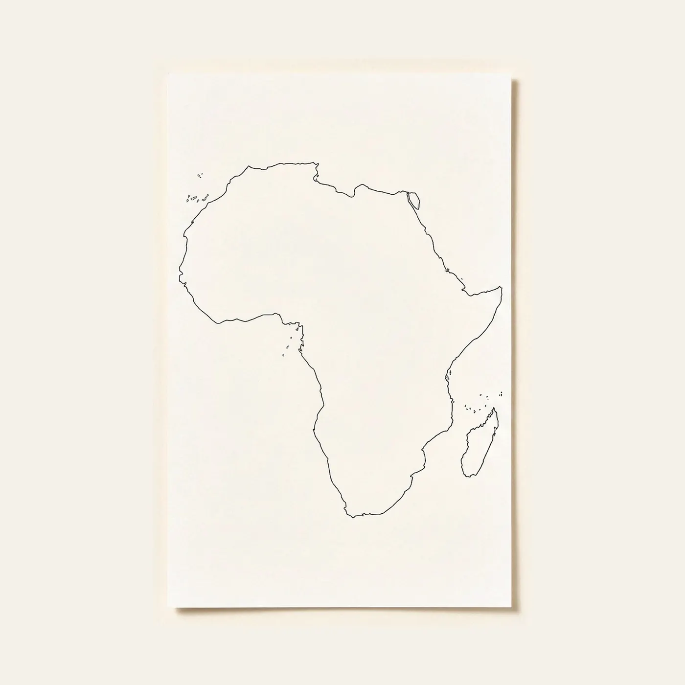 Africa: Outline (50): Montessori material | Faborino