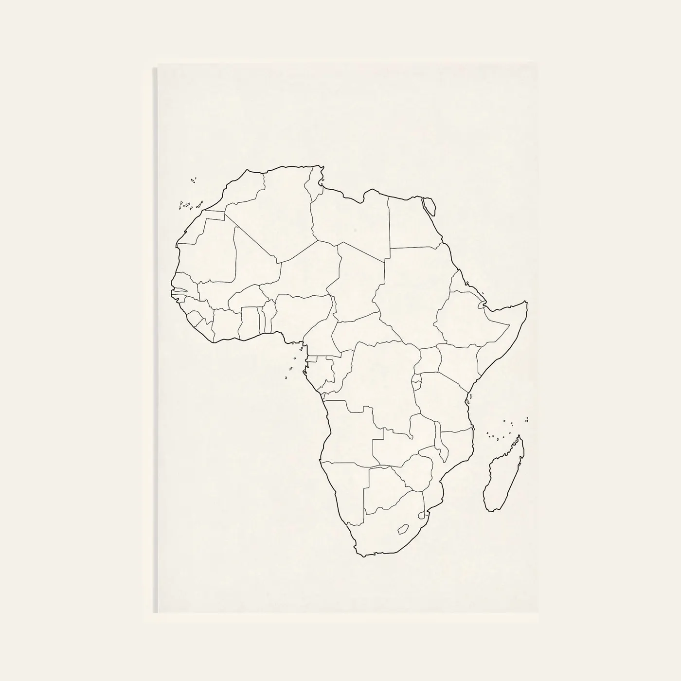 Africa: Political (50): Montessori material | Faborino