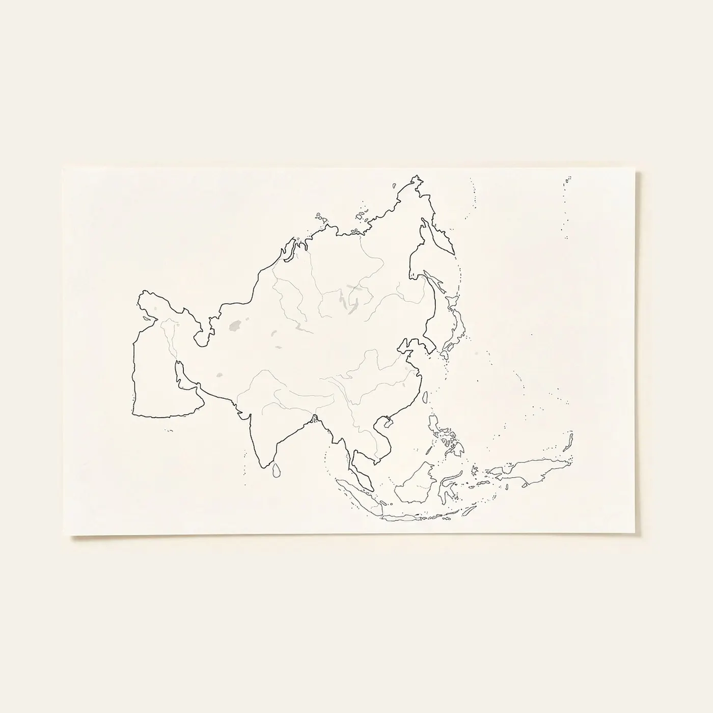 Asia: Waterways (50): Montessori material | Faborino