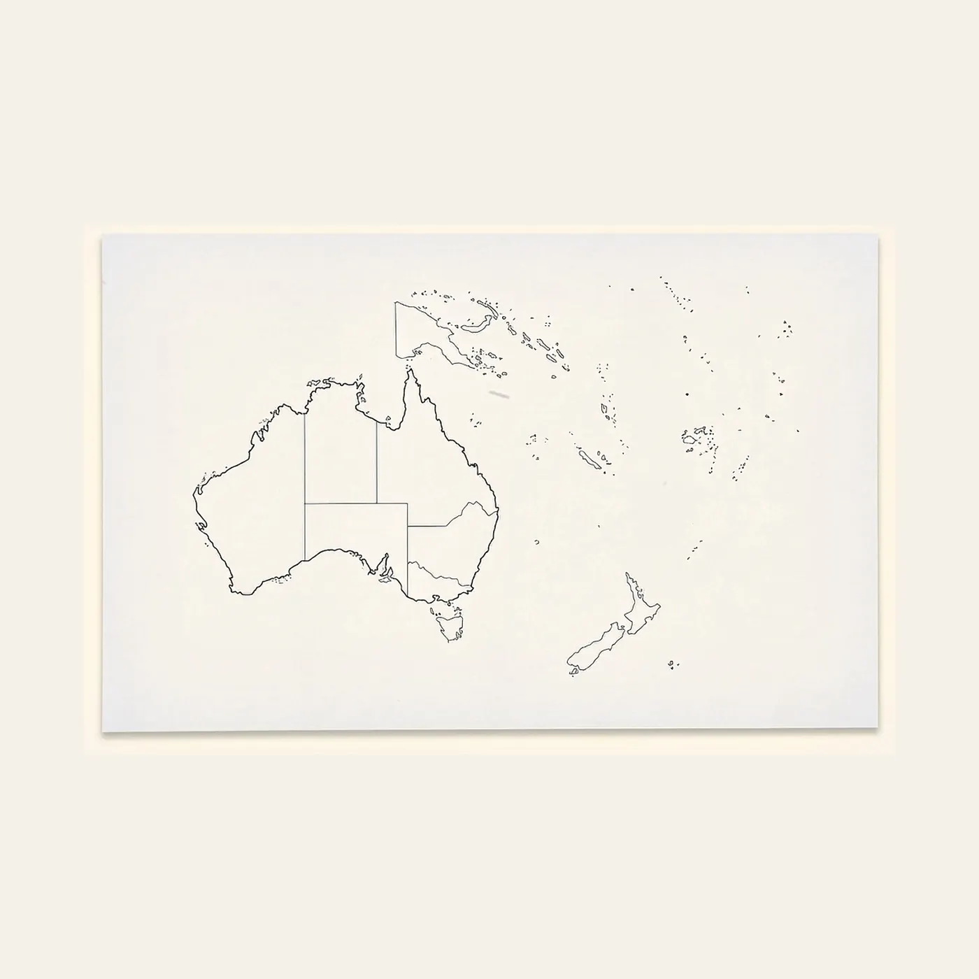 Australia: State Boundaries Maps: Pack of 50: Montessori material | Faborino