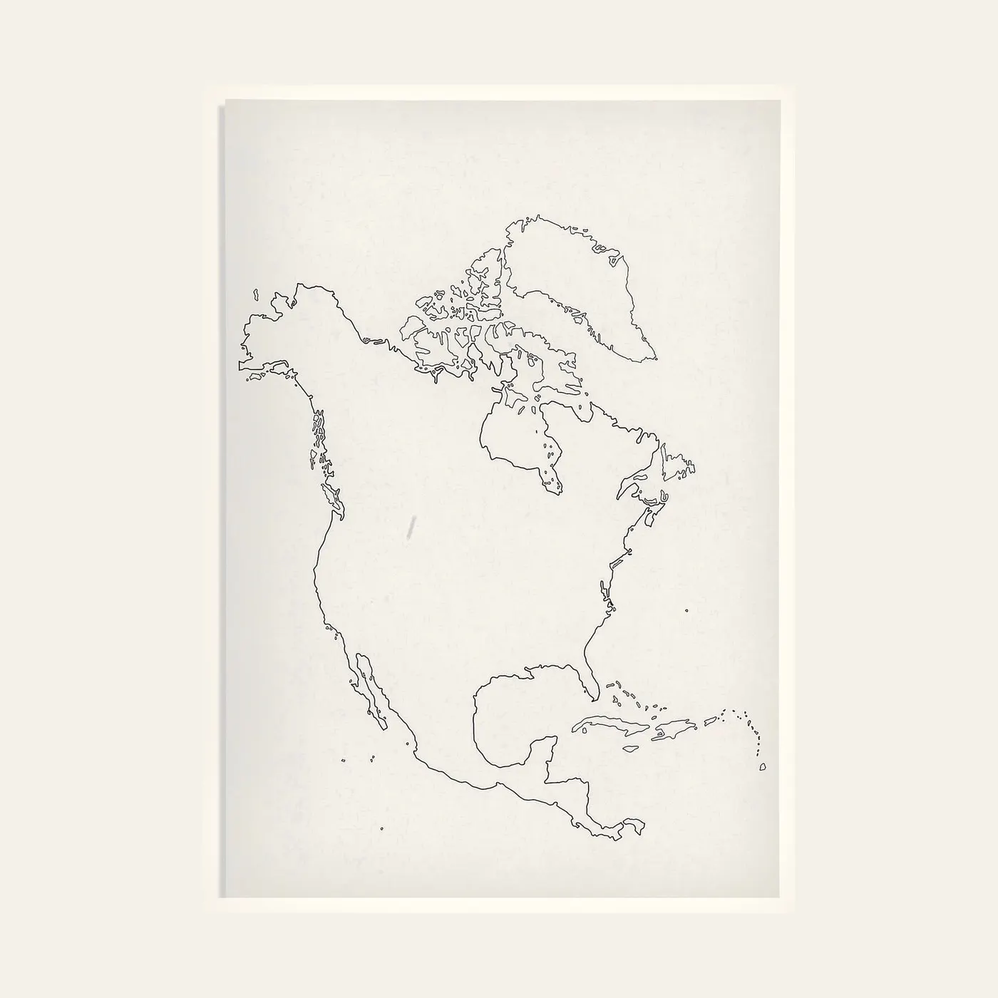 North America: Outline (50): Montessori material | Faborino