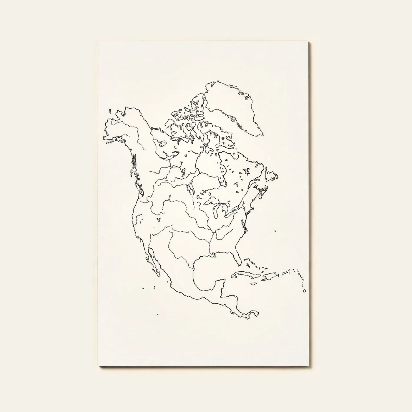 North America: Waterways (50): Montessori material | Faborino