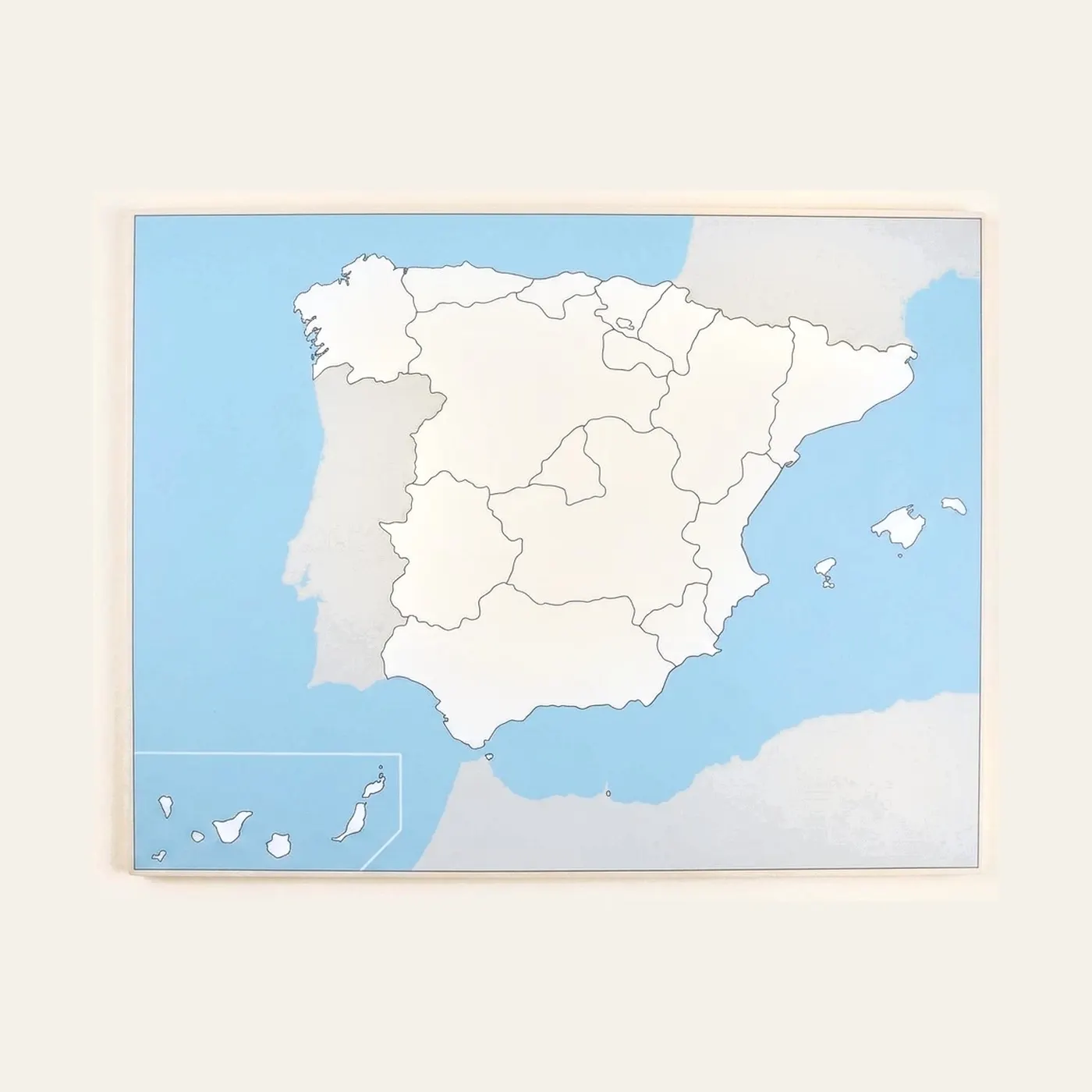 Spain Control Map: Unlabeled: Montessori material | Faborino