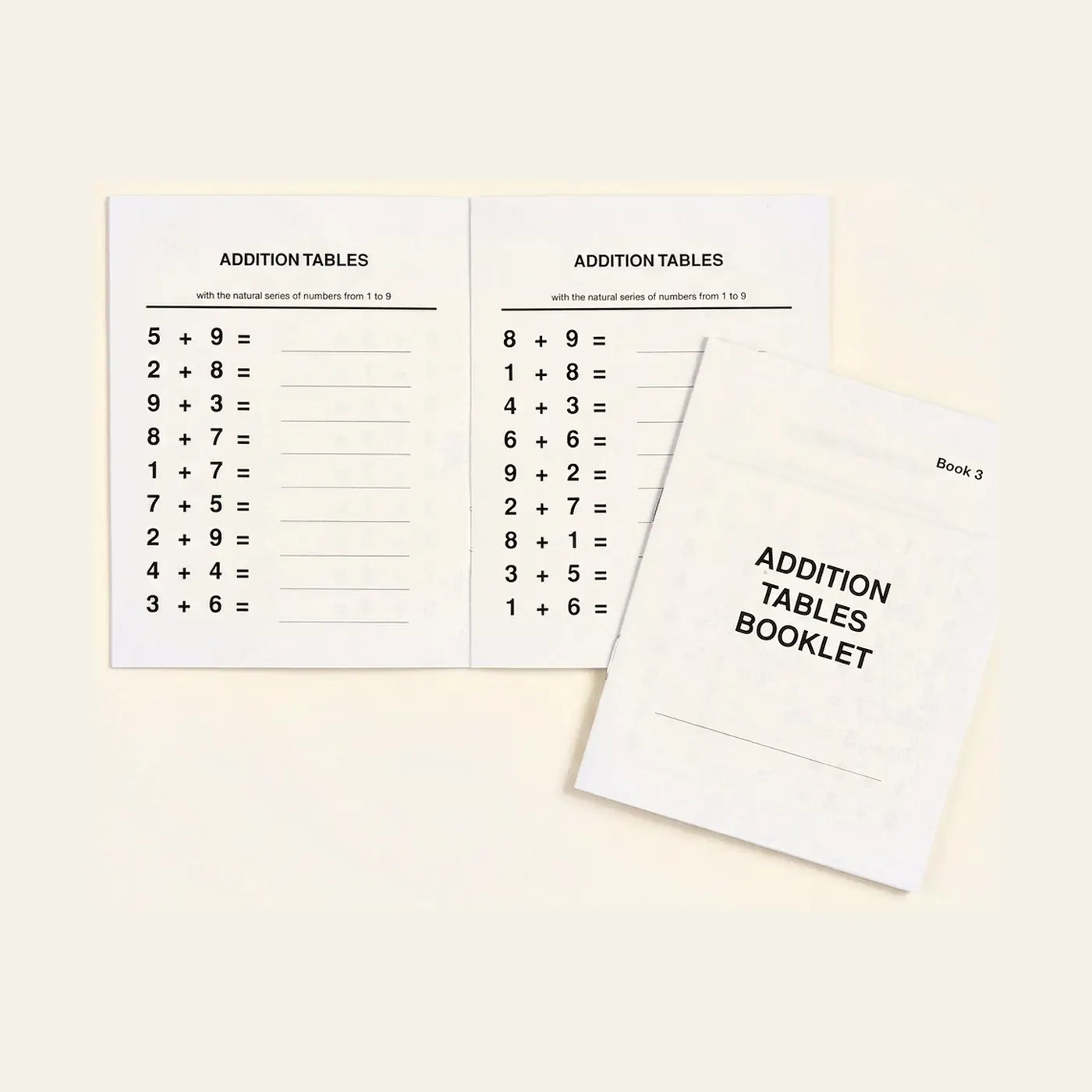 Addition Tables Booklet: 3: Montessori material | Faborino