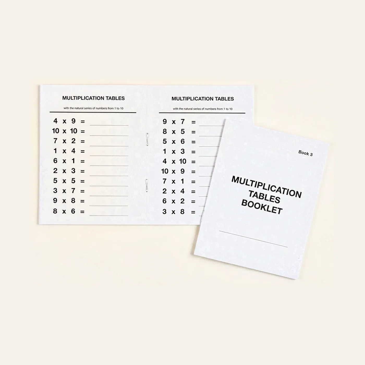 Multiplication Tables Booklet: 3: Montessori material | Faborino