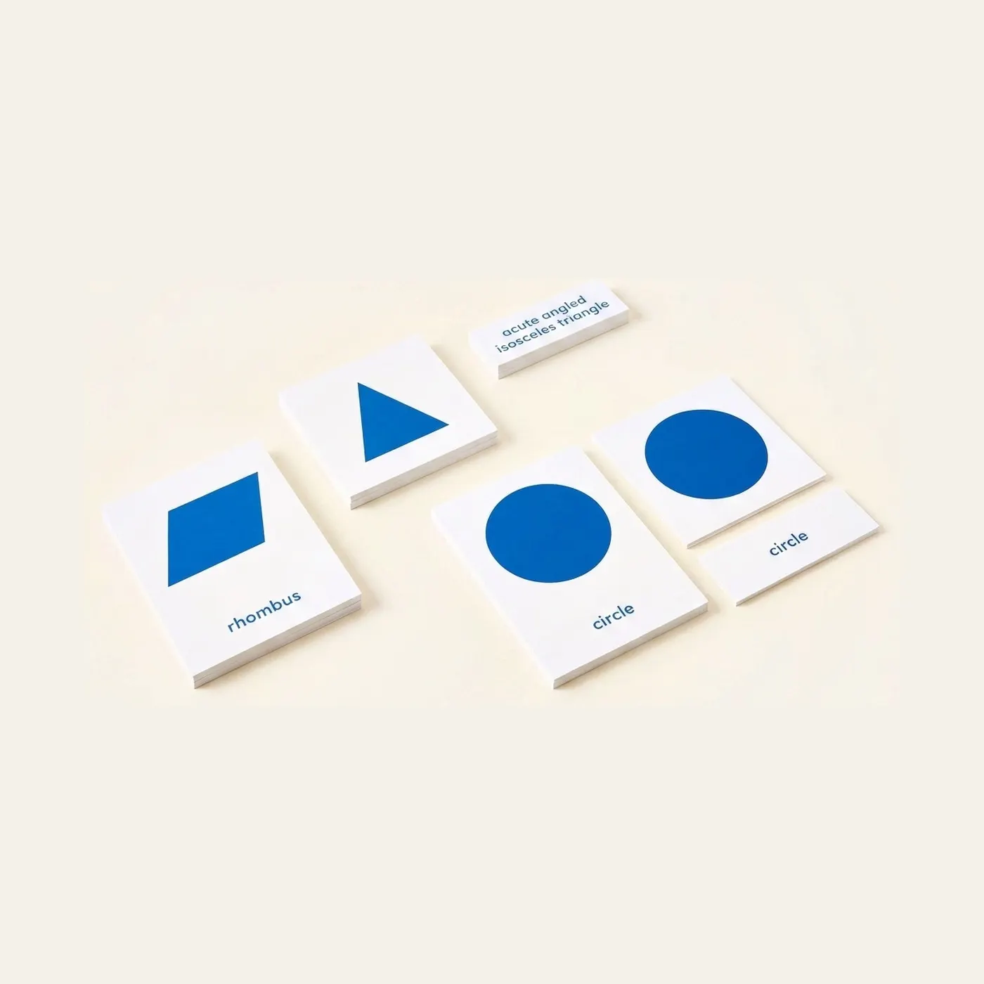 Geometric Cabinet Cards: Shape Nomenclature Three-Part Cards: Montessori material | Faborino