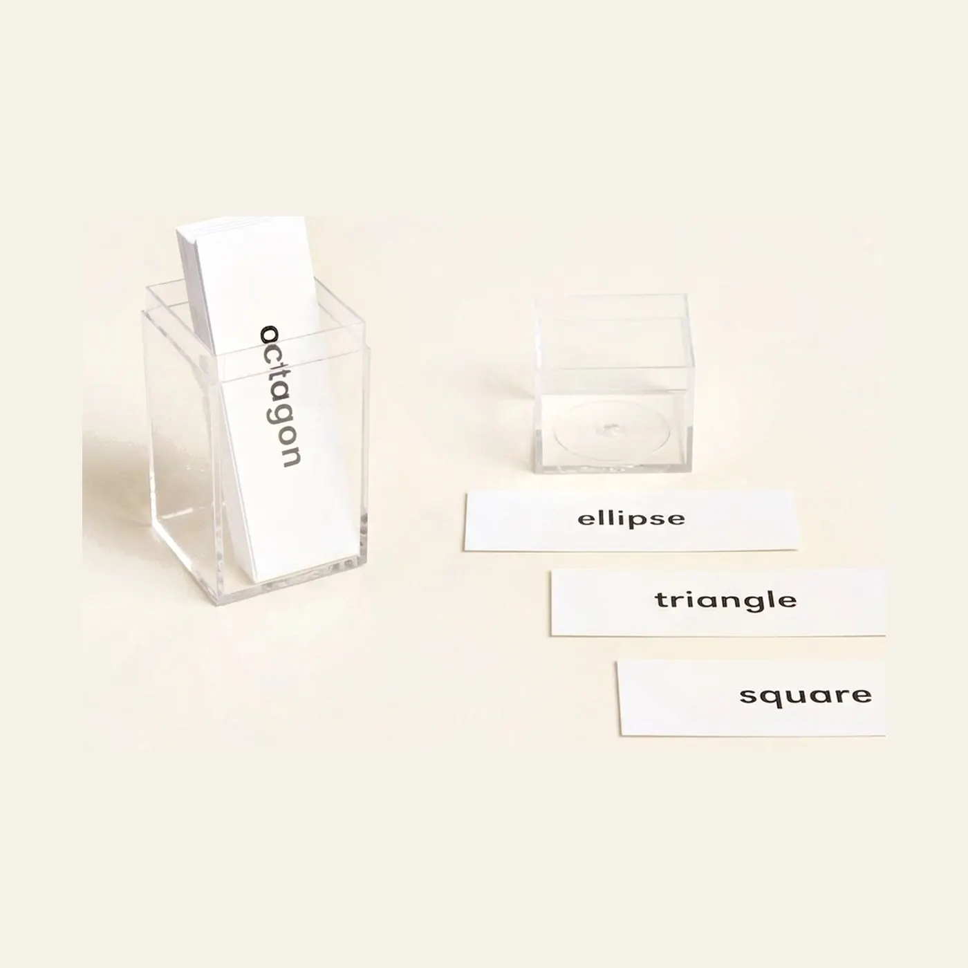 Geometric Beginning Labels: Shape Vocabulary Cards for First Geometry
